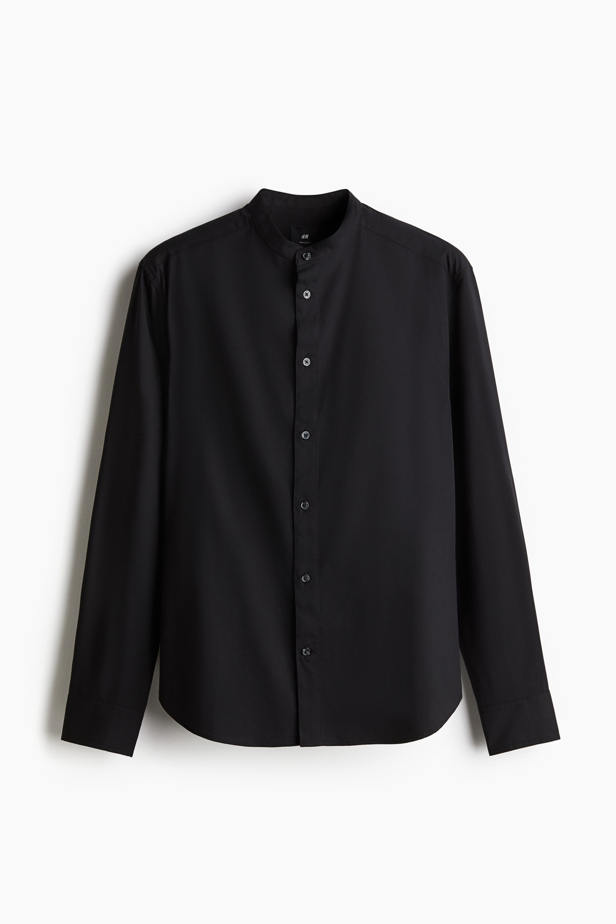 Regular Fit Band-Collar Shirt