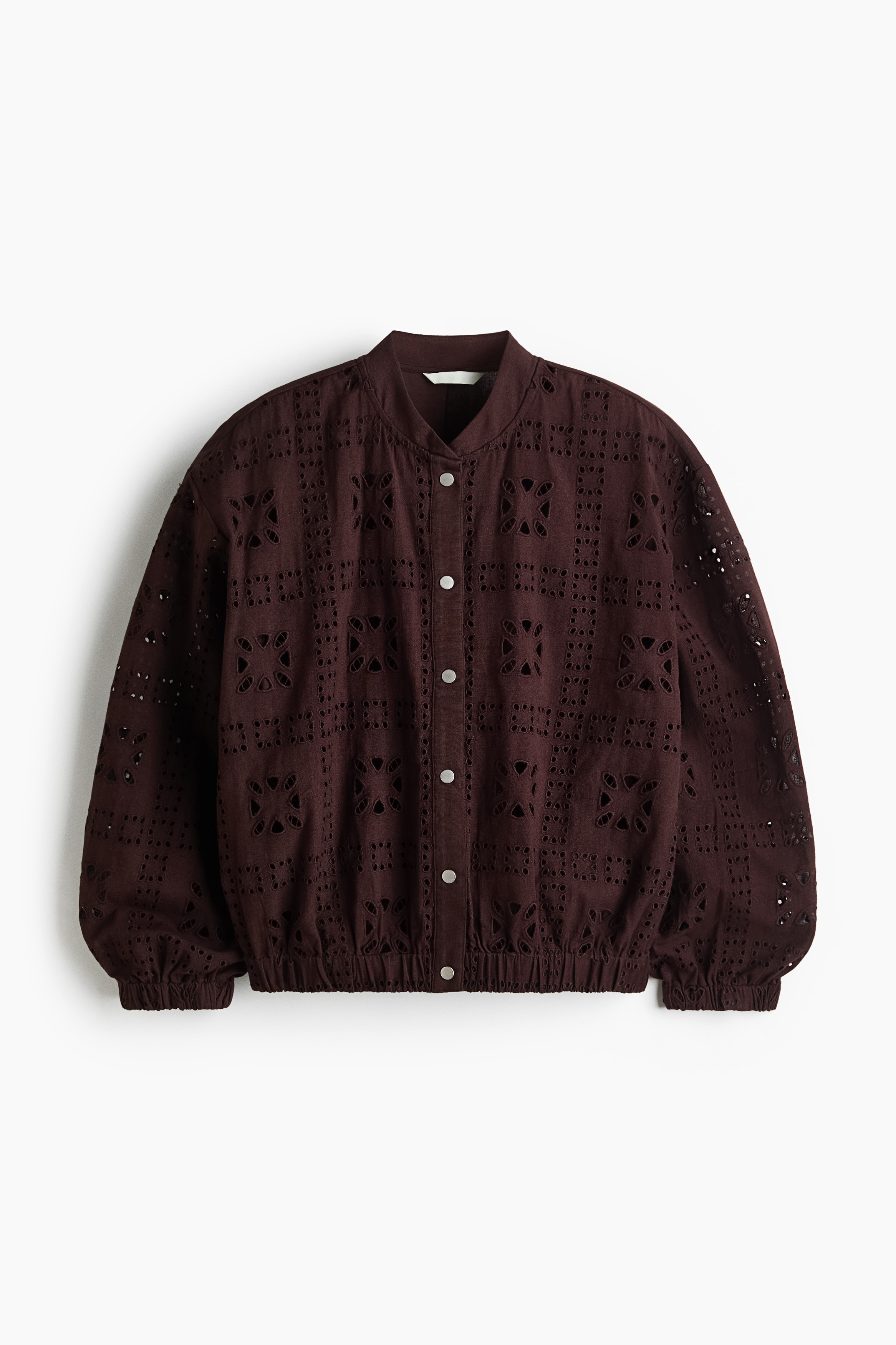 Bomber avec broderie anglaise - Dark purple
