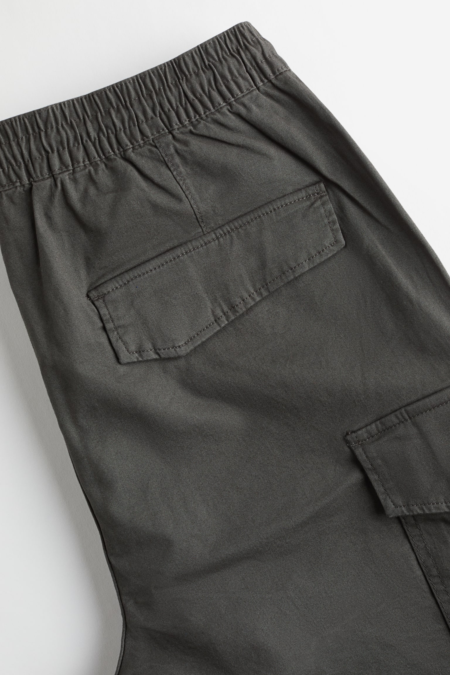 Regular Fit Twill Cargo Shorts - Dark grey/Khaki green/Black/Light beige - 3