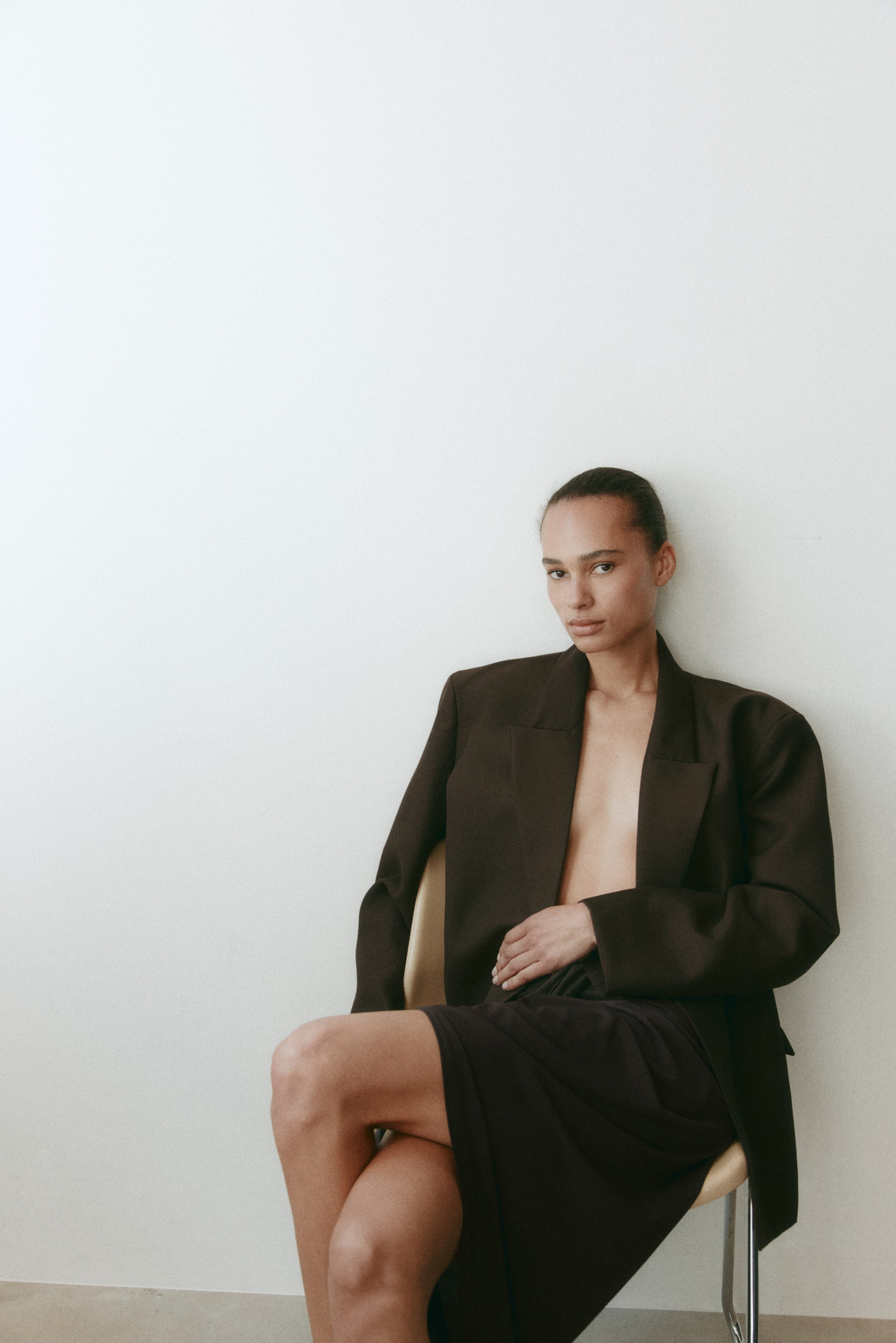 Draped Jersey Skirt