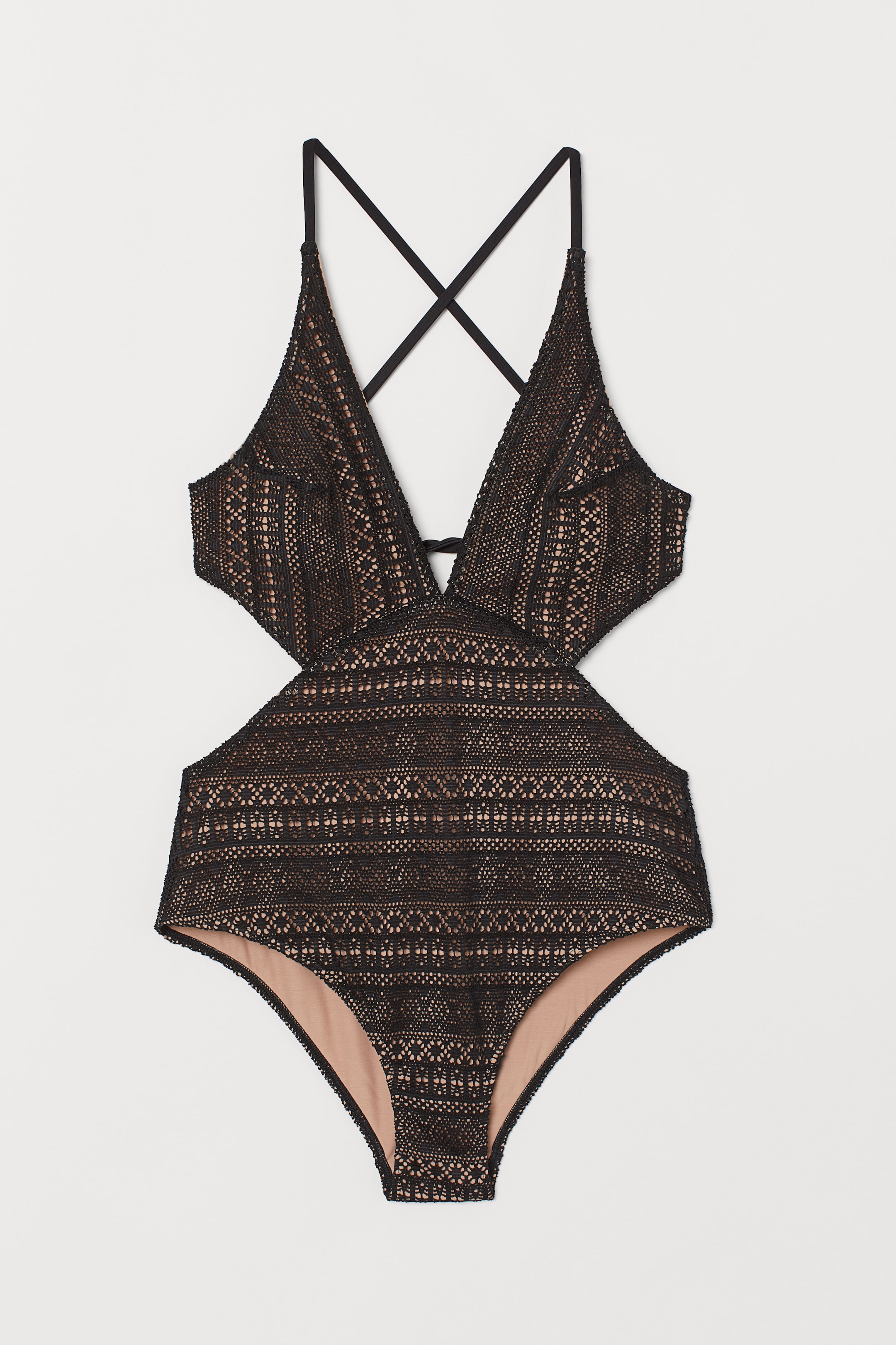 Προβολή μεγαλύτερης εικόνας: Swimsuit with lace - Black - Ladies | H&M GR 1