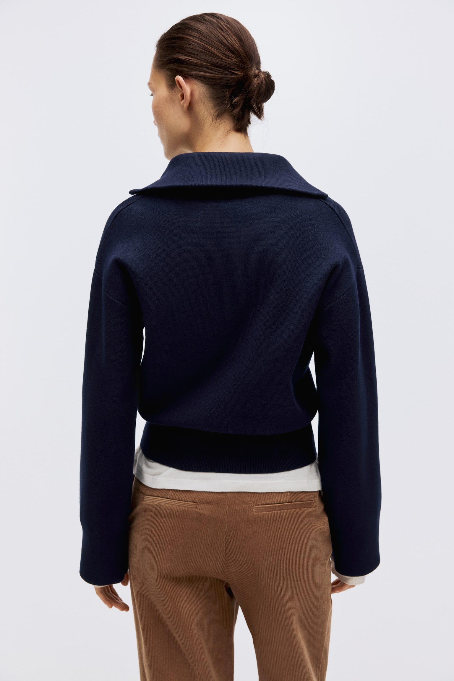 Женский кардиган H&M Cardigan with Zipper, цвет: Тёмно-синий — фото 6