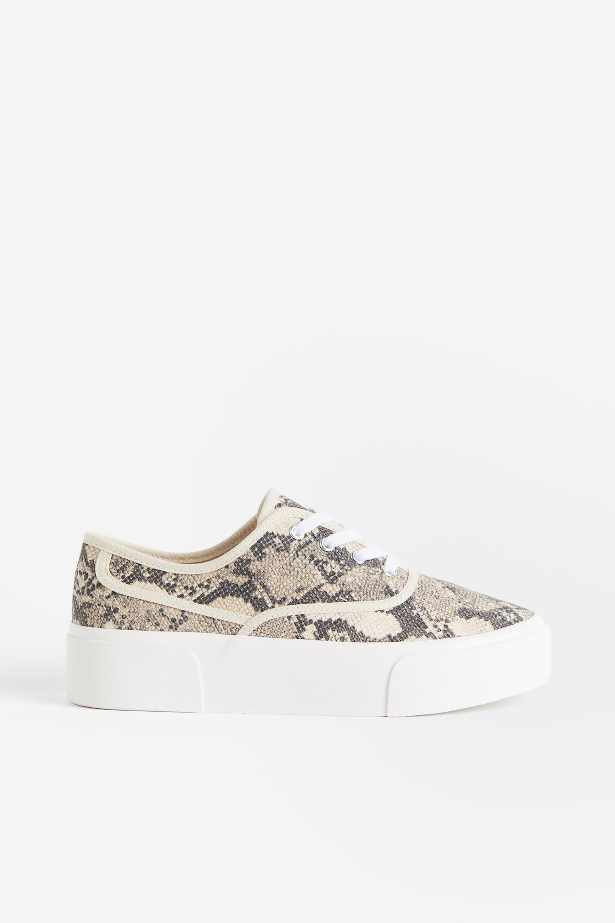 Sneaker aus Canvas - Beige/Schlangenmuster - Ladies | H&M DE