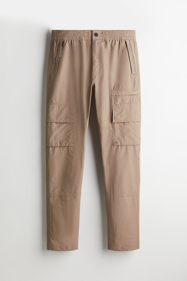Cargohose aus Twill in Regular Fit - Dunkelbeige - 1