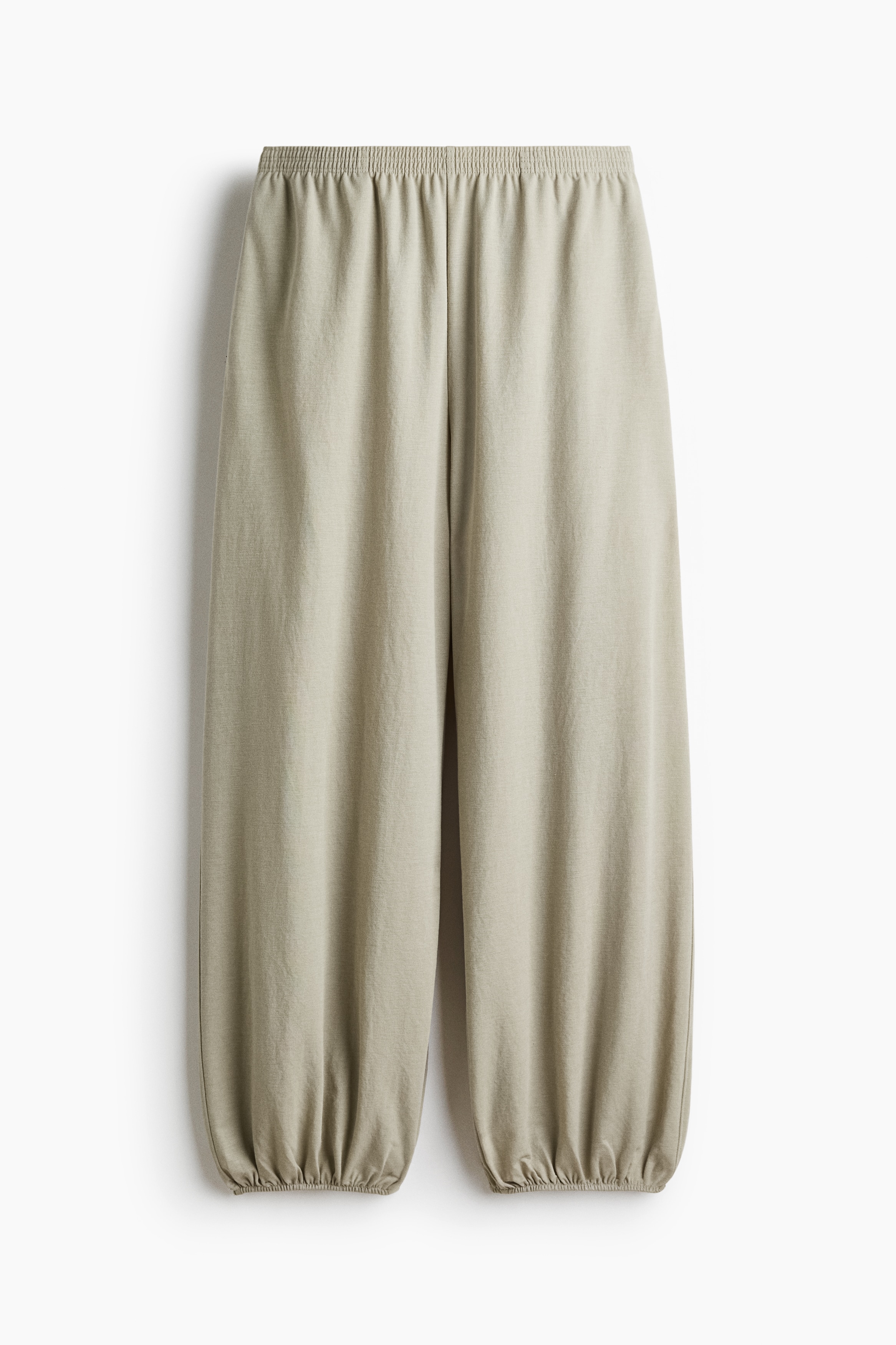 Pantalon jogger à jambes ballon - Beige/Noir