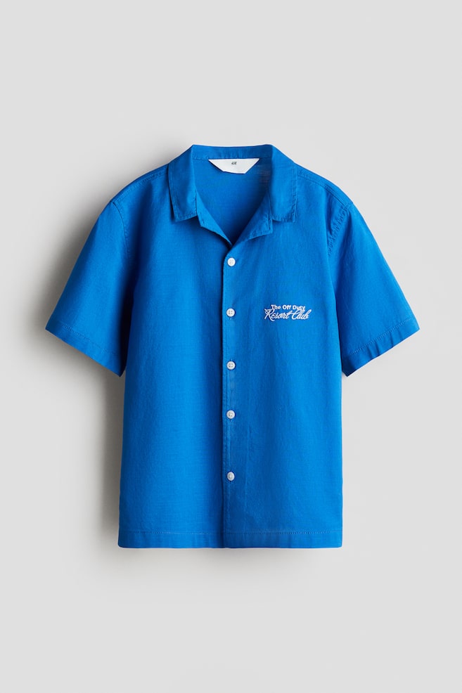 Cotton Resort Shirt - Bright blue/Resort Club - 1