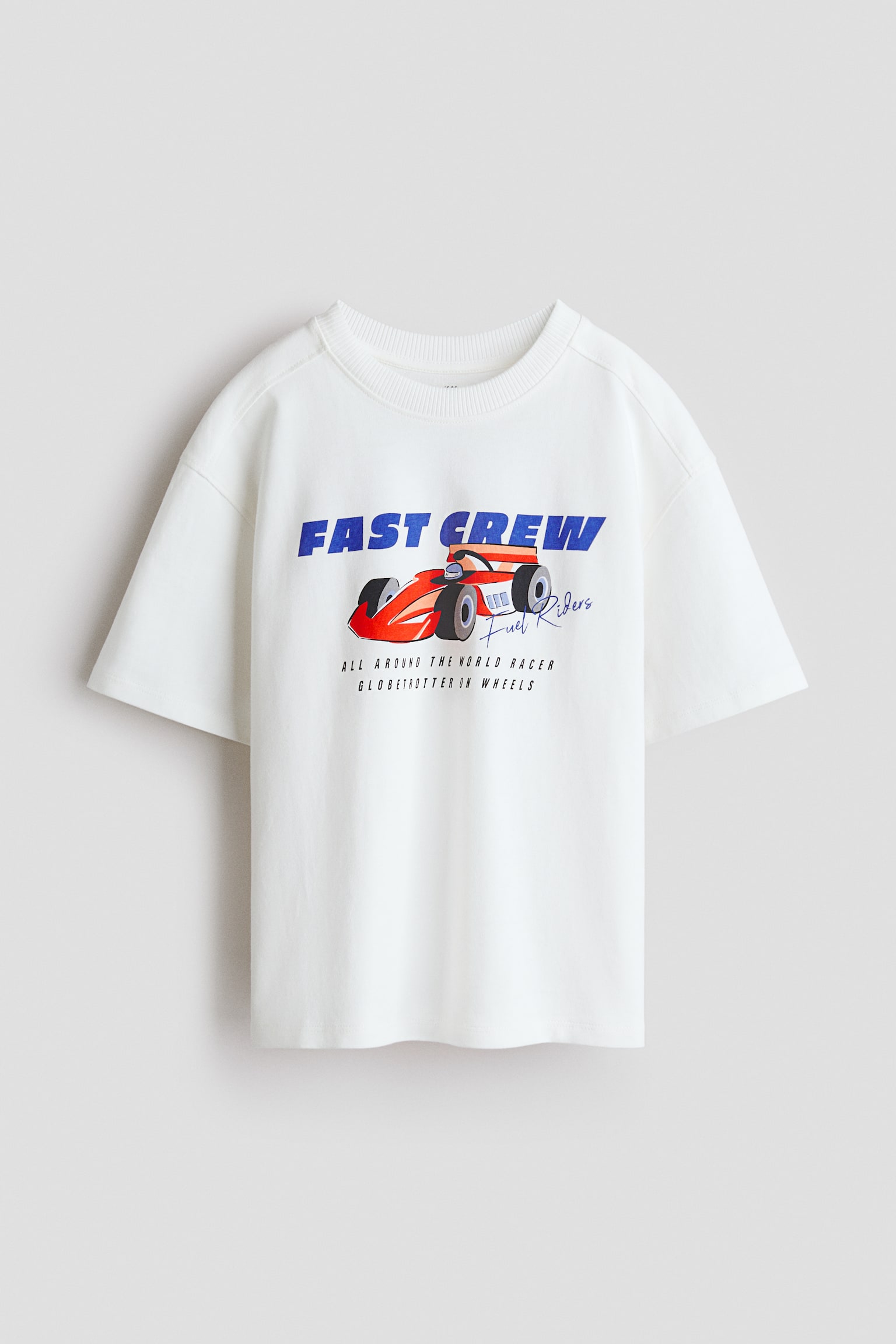 Printed T-shirt - White/Fast Crew/Orange/Dinosaur/Navy blue/Bear/Dusty turquoise/Energy/Black/NASA/Navy blue/Sports/White/Boston Garage Club/Blue/Striped - 2