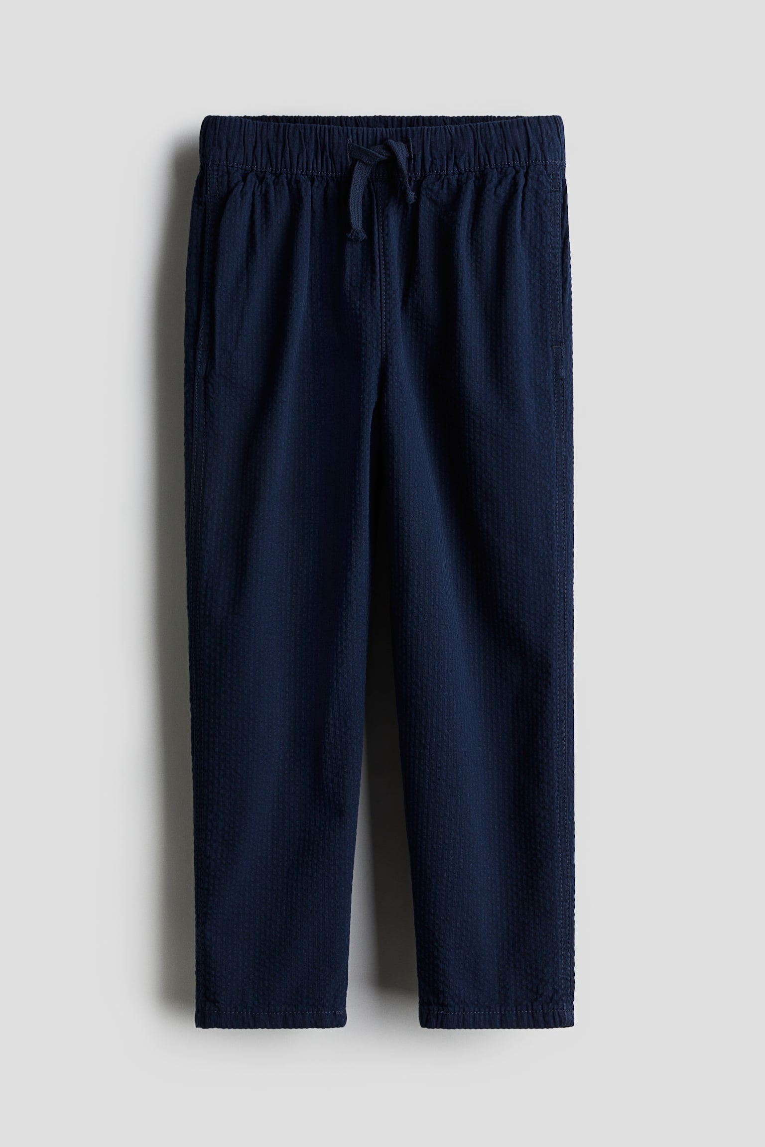 Seersucker Joggers - Navy blue/Beige - 1