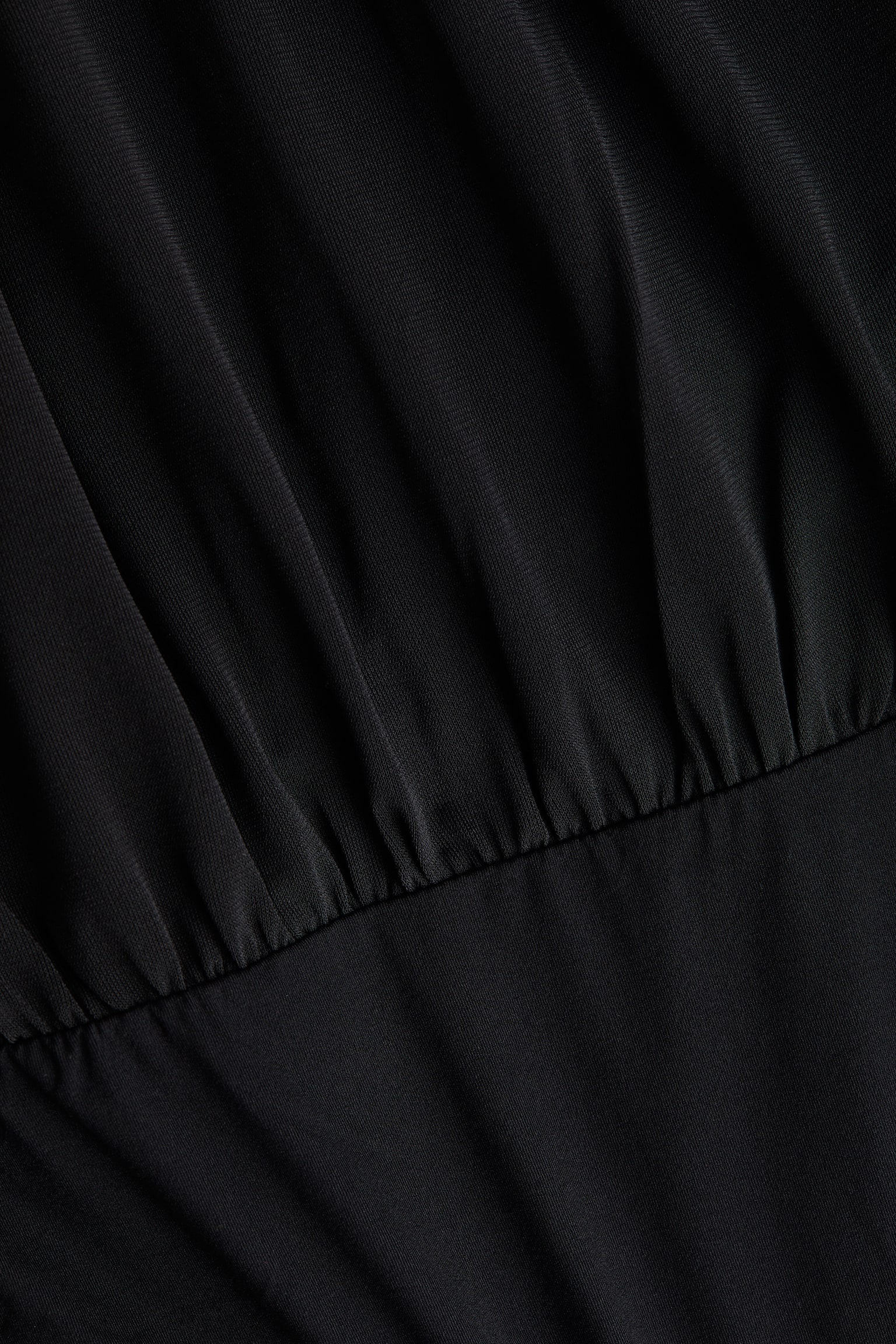 Draped V-neck thong body - Černá/Tlumená hnědá - 7