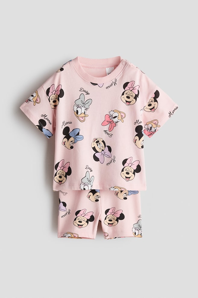 2-piece printed cotton set - Pink/Minnie Mouse - 1