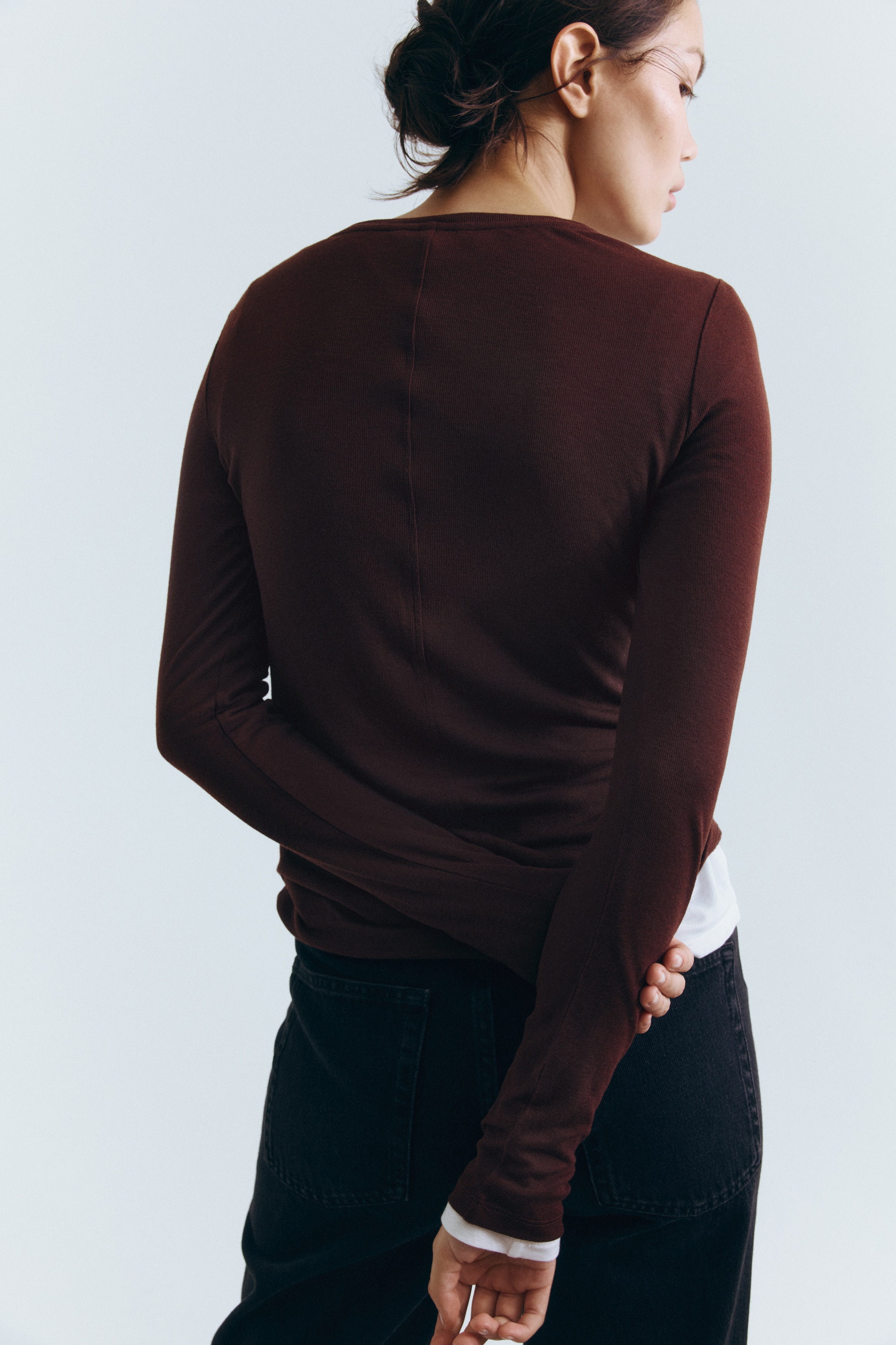 Wool-blend top