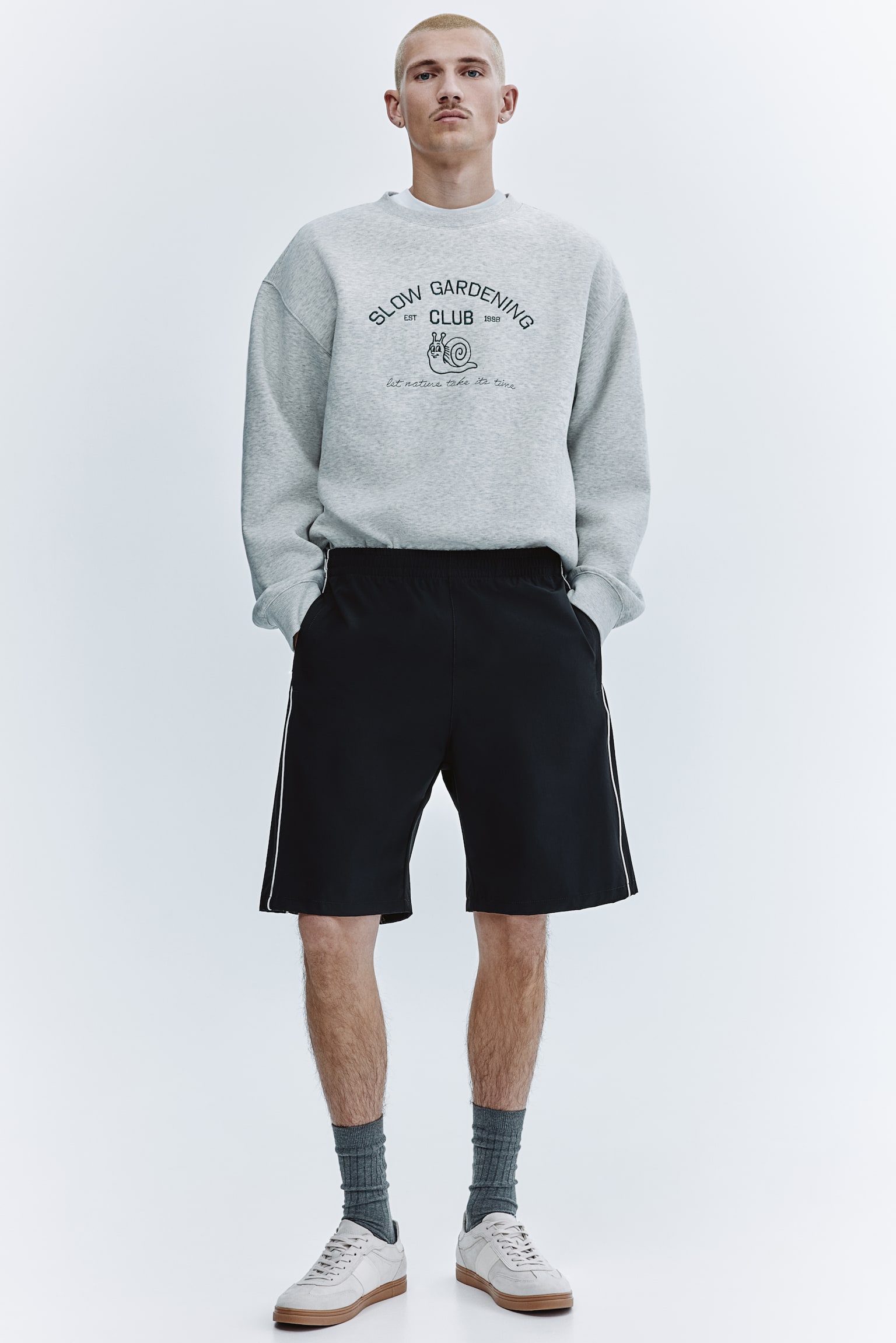 Shorts a la rodilla - Negro/Azul oscuro - 1