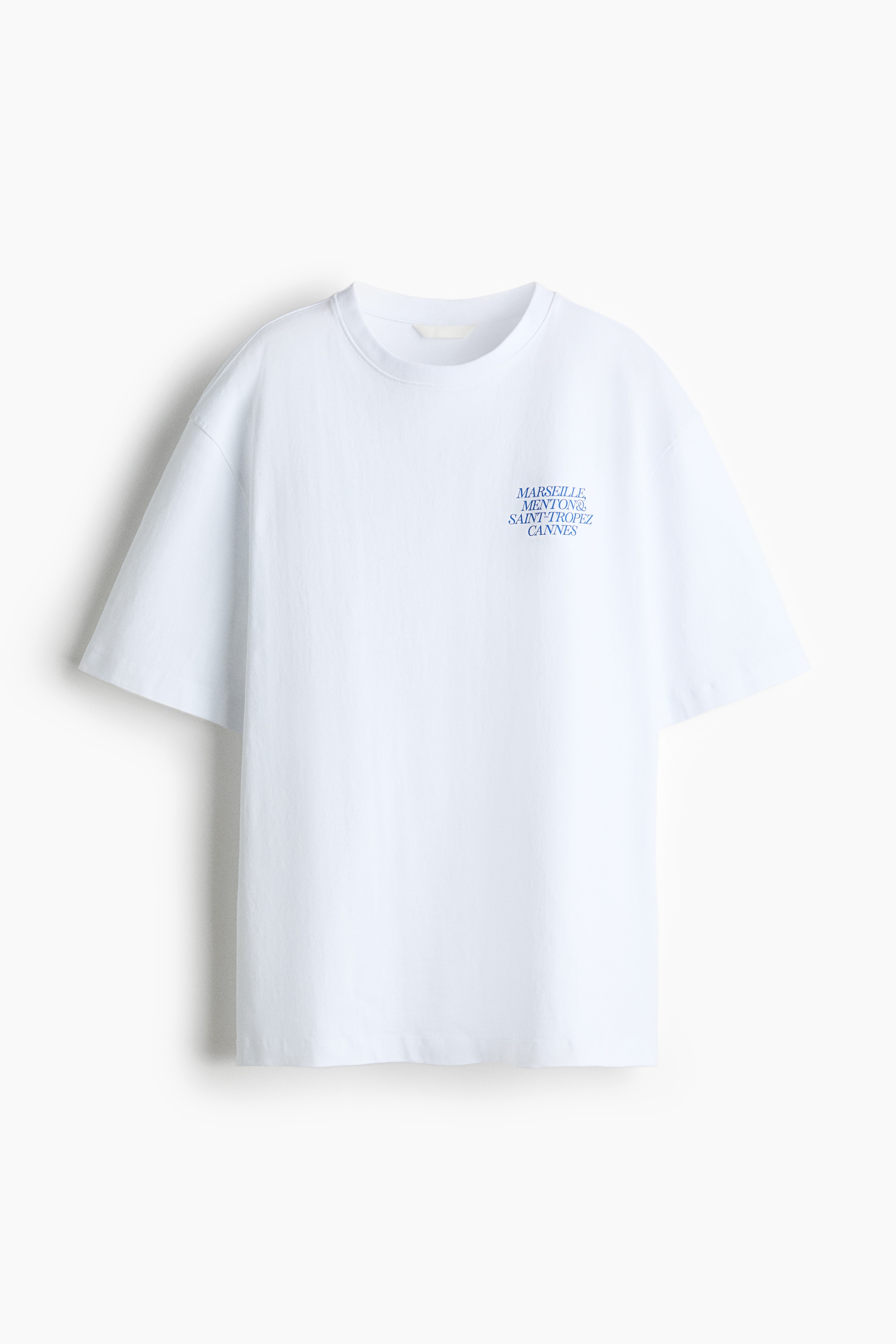 Oversized T-Shirt mit Motivprint - Weiß/Marseille