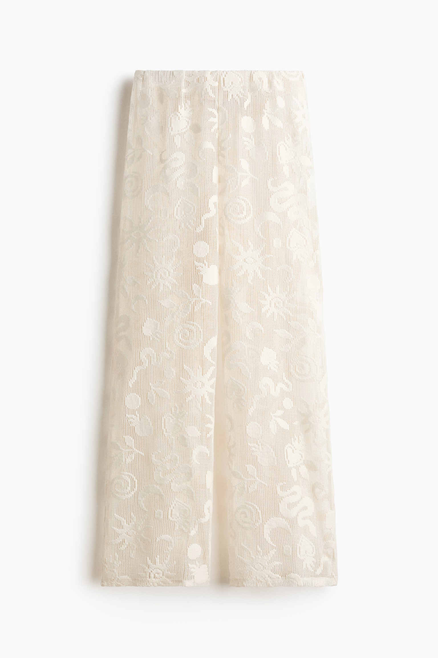 Motif-Detail Mesh Pants - 1