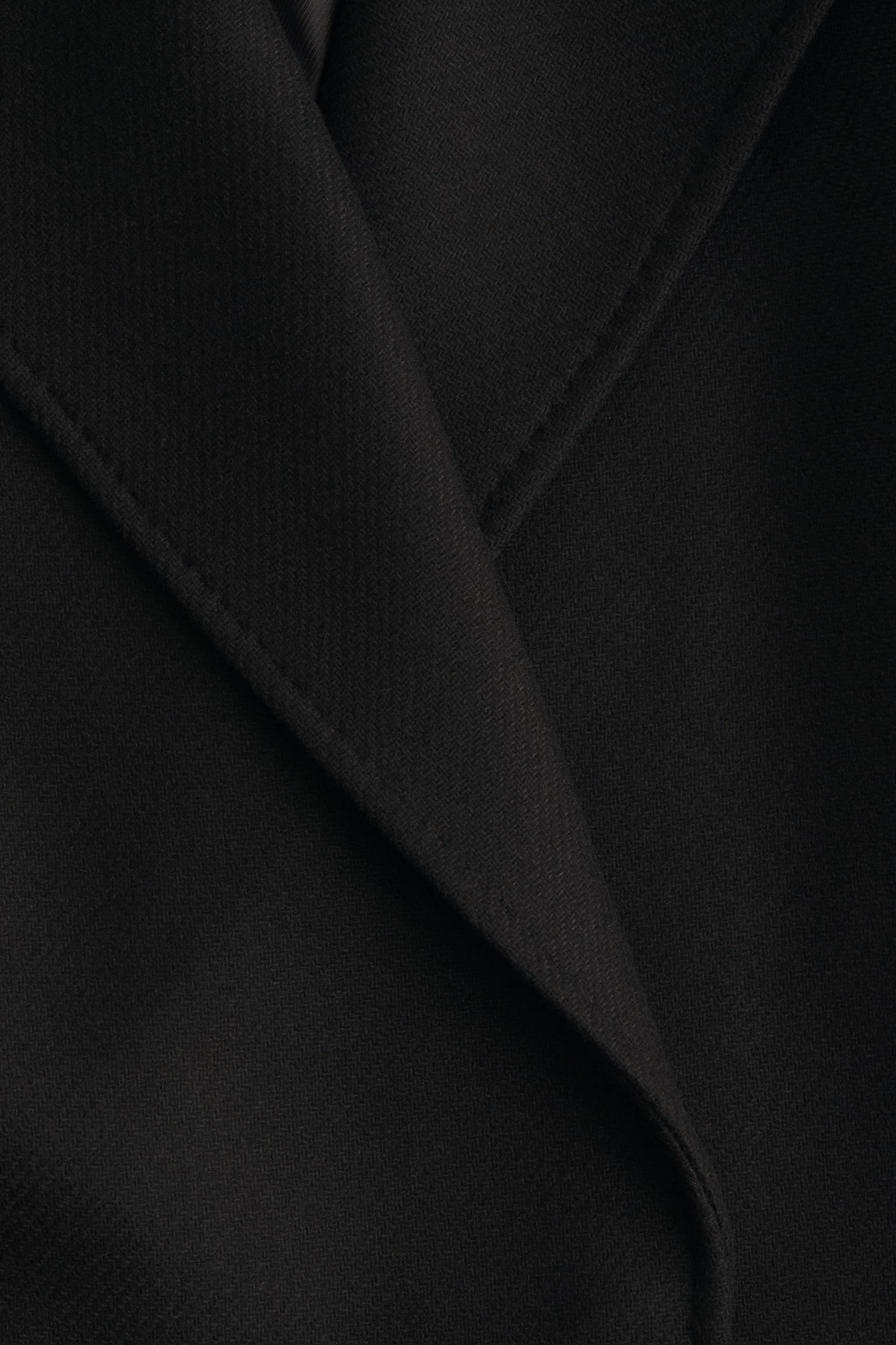 Nadrozmerný kabát z vlnenej zmesi - Čierna/Tmavosivá - 3