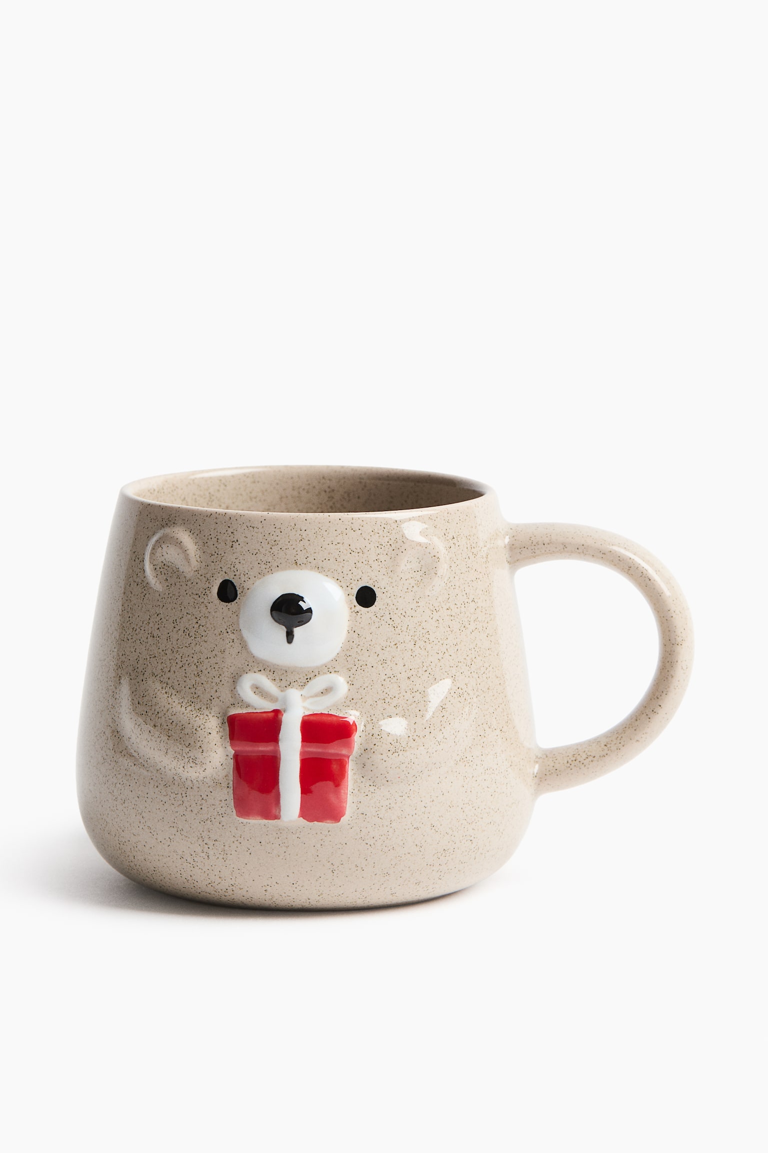 Bear-motif mug - Light beige/Bear/Cream/Bear