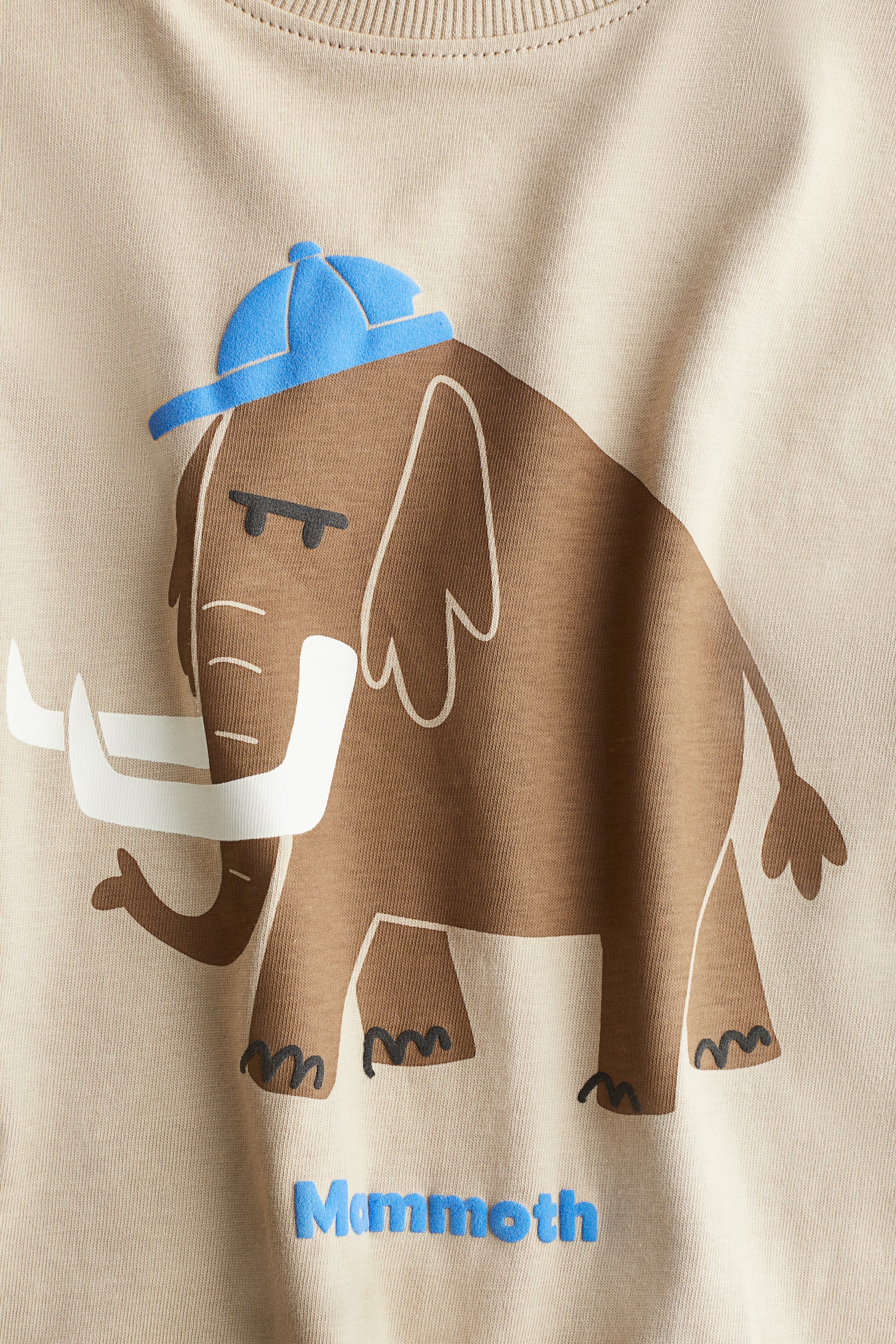 Loose-fit printed T-shirt - Beige/Mammoth/White/Dinosaurs/Green/Tiger - 2