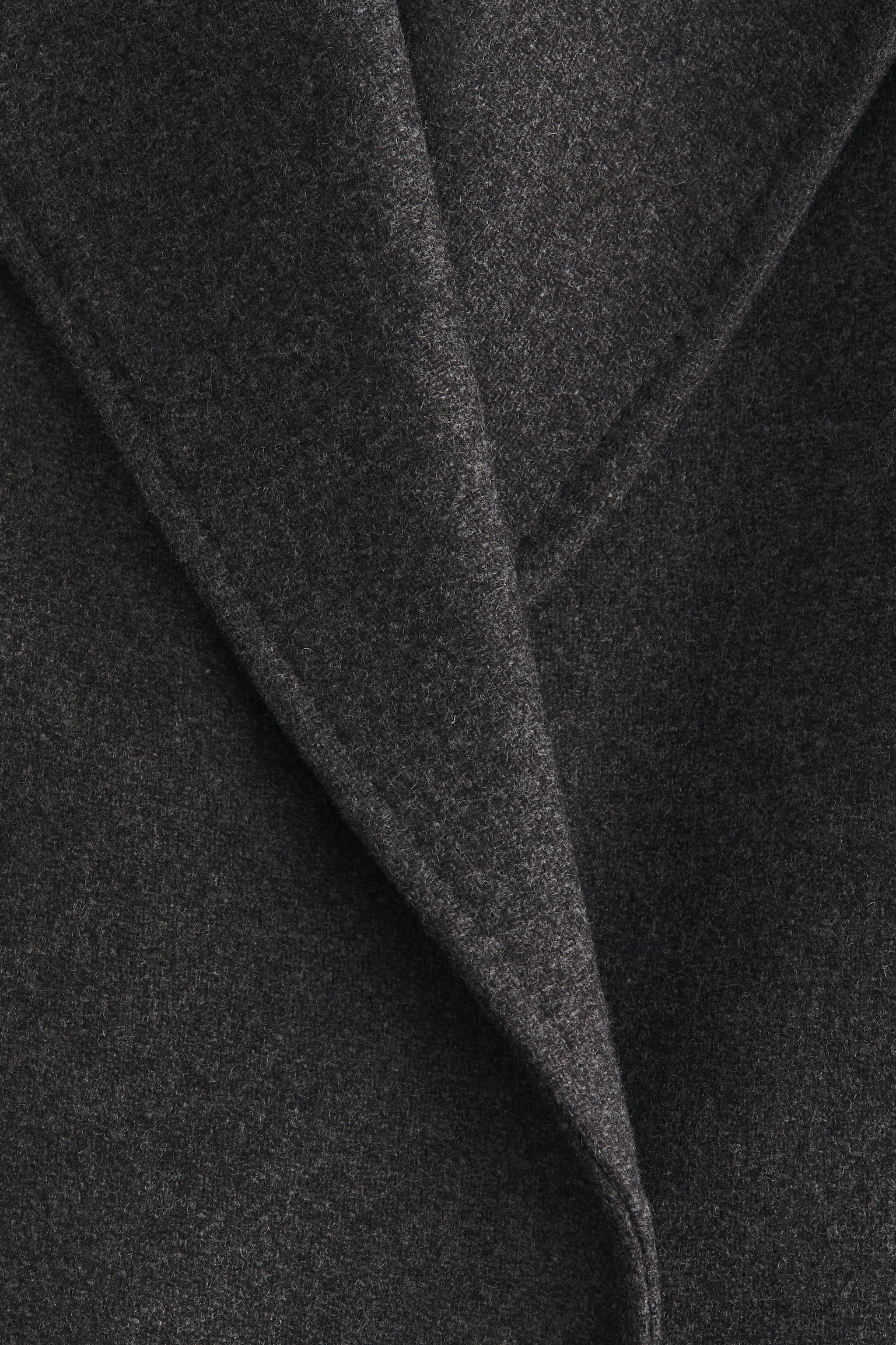 Túlméretezett gyapjúkeverék kabát - Sötétszürke/Fekete - 6