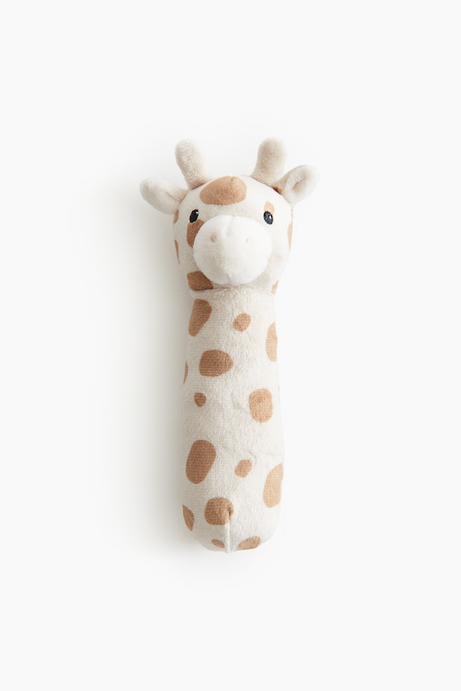 Soft Rattle - Light beige/giraffe/Brown/hedgehog/Light beige/bear/White/rabbit/Beige/teddy bear/Light beige/lion/Light pink/bunny/Brown/teddy bear/White/lamb/Light gray/elephant/White/rabbit/Gray/elephant - 1