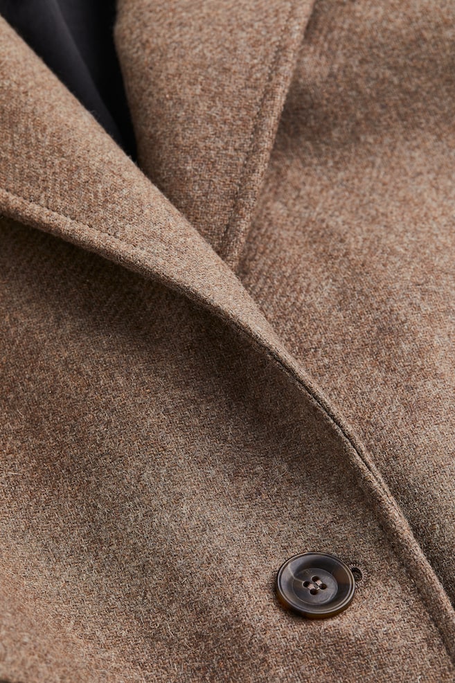 Wool-blend coat - Dark beige - 2