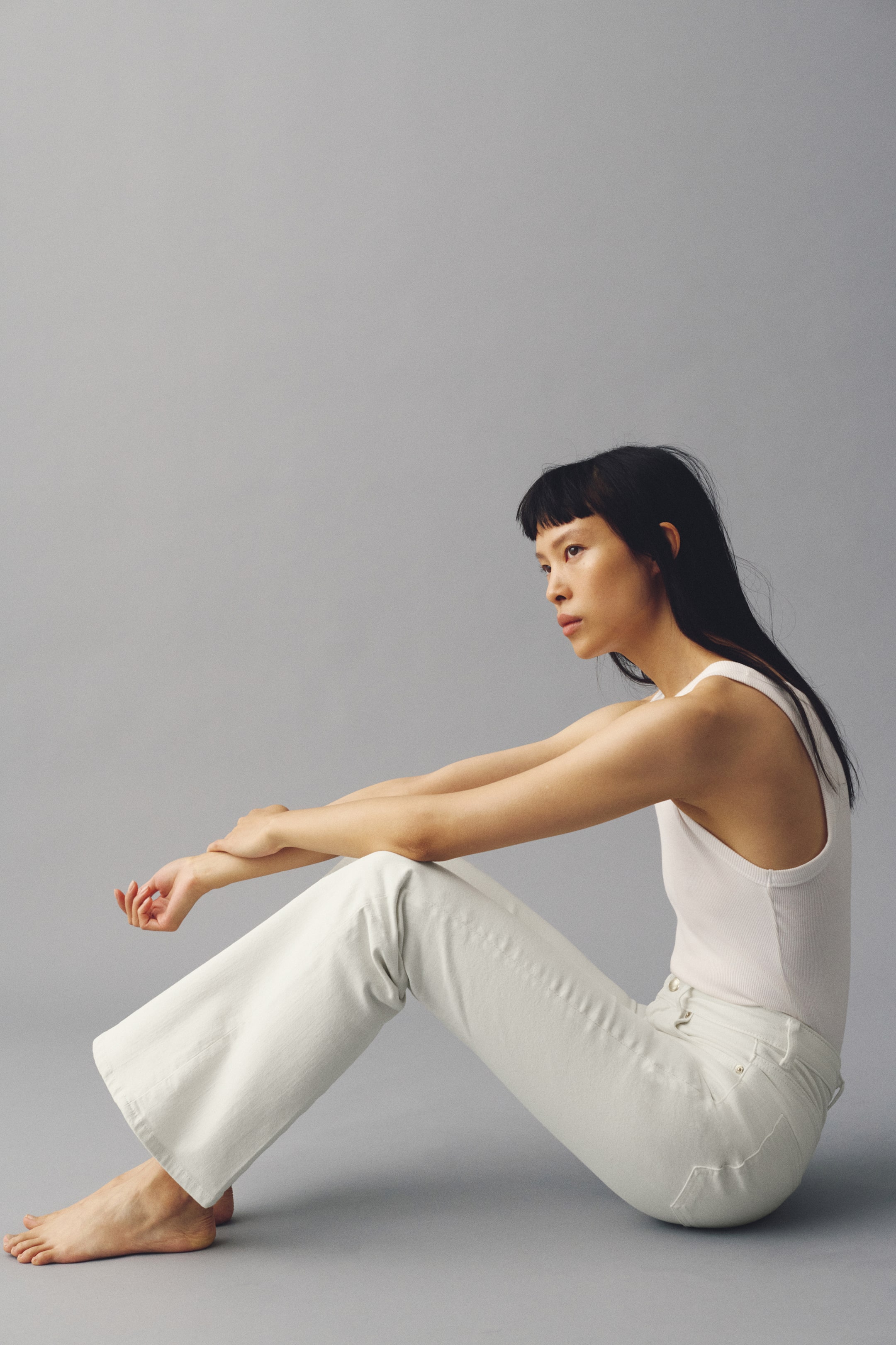 Prikaži veću sliku: Flared High Jeans - Bela - Ladies | H&M RS 1