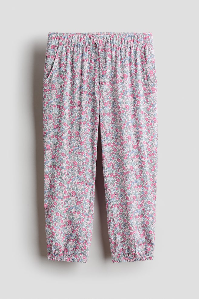 Joggers de tela - Blanco/Floral rosa/Azul/Verde empolvado/Corazones/Rosa claro/Floral/Beige/Estampado de leopardo - 1