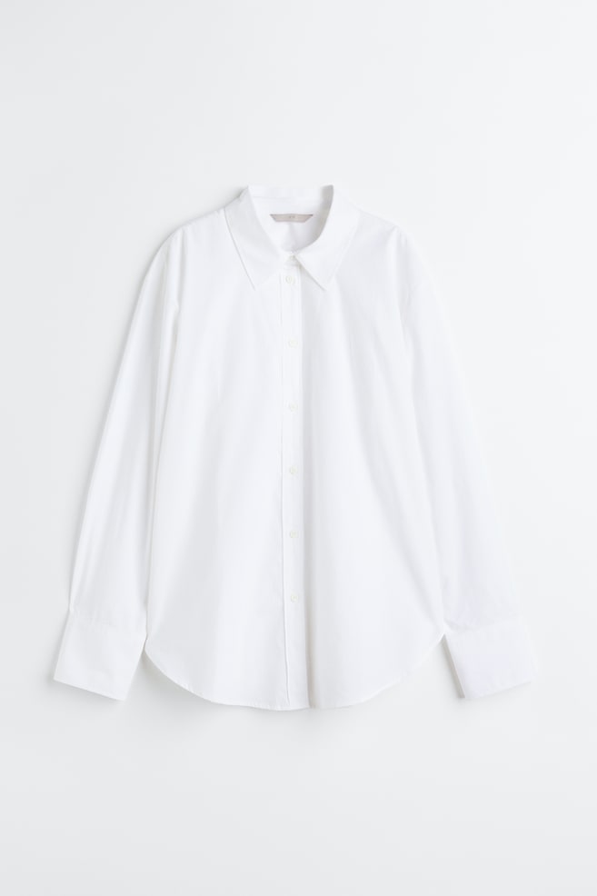 Cotton shirt - White/Black - 1