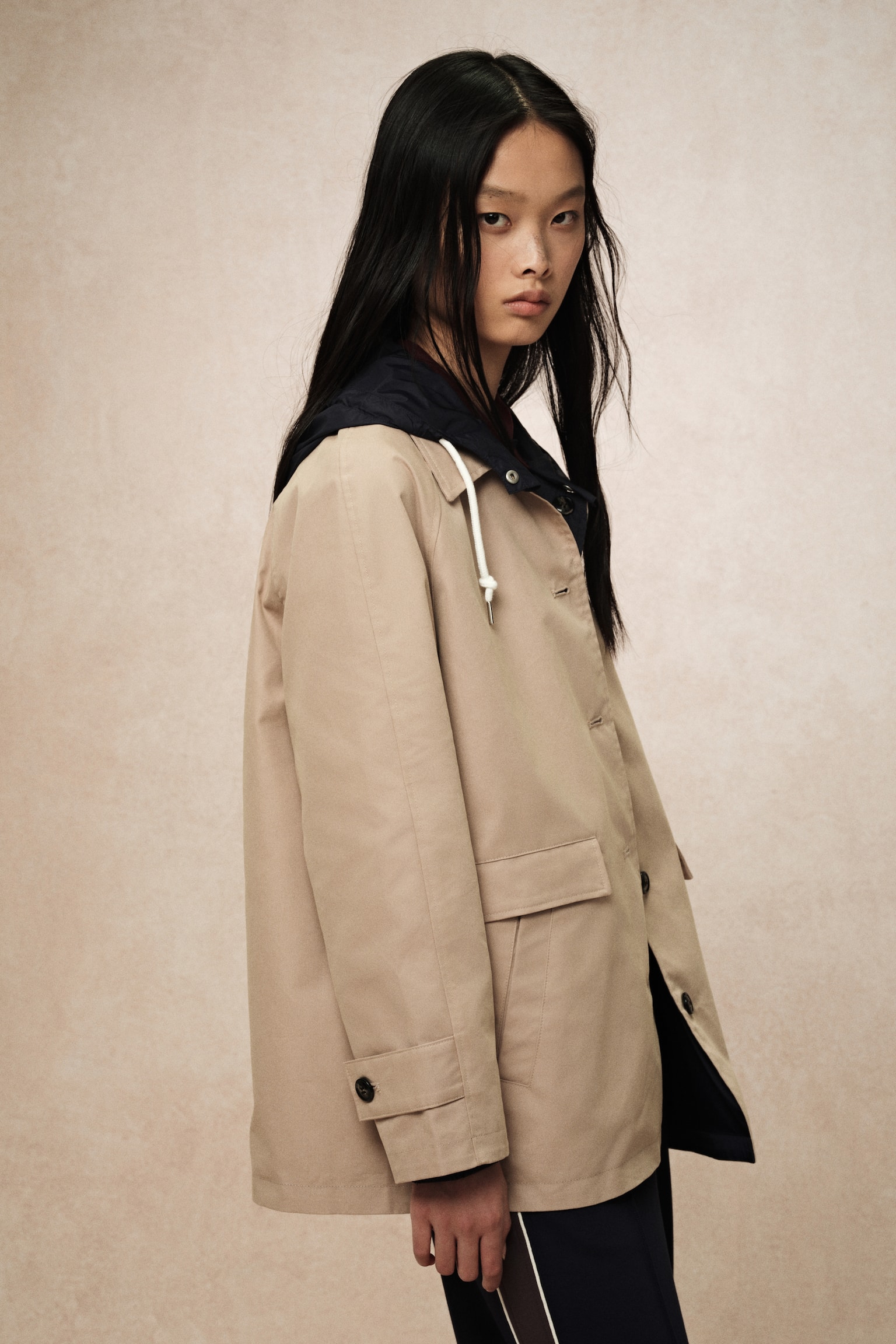 リバーシブルジャケット - ベージュ／ネイビーブルー - 4