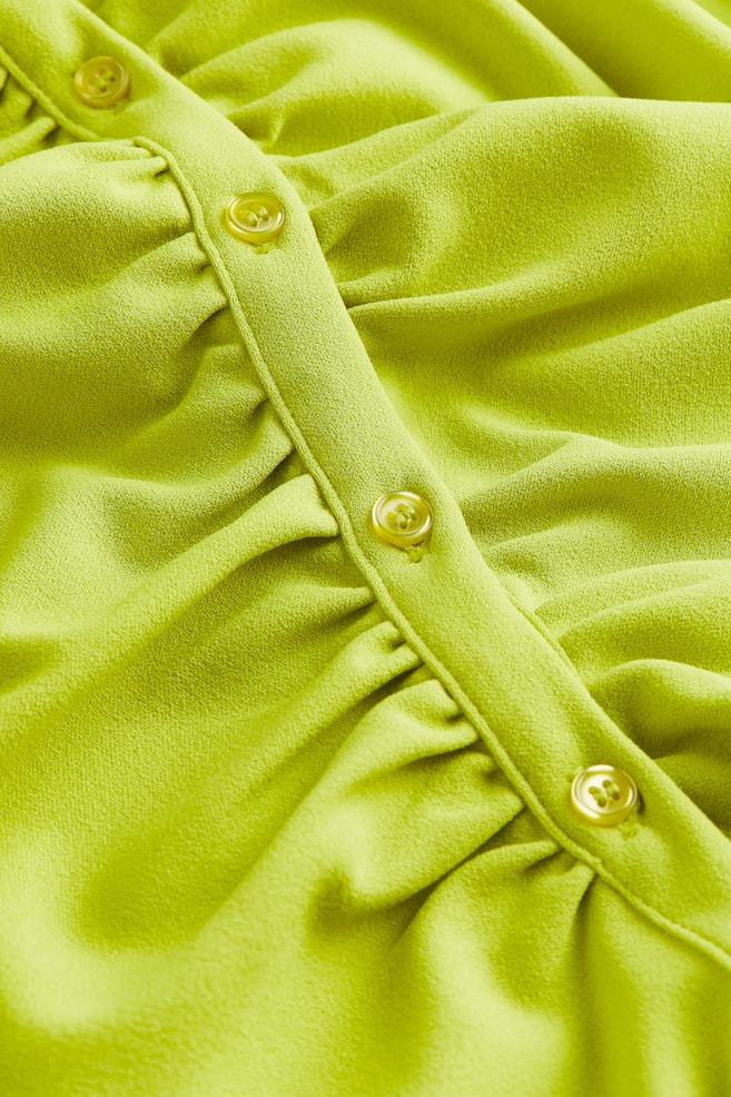 Draped shirt dress - Lime green/Brown/Black/Cream/Zebra print - 6