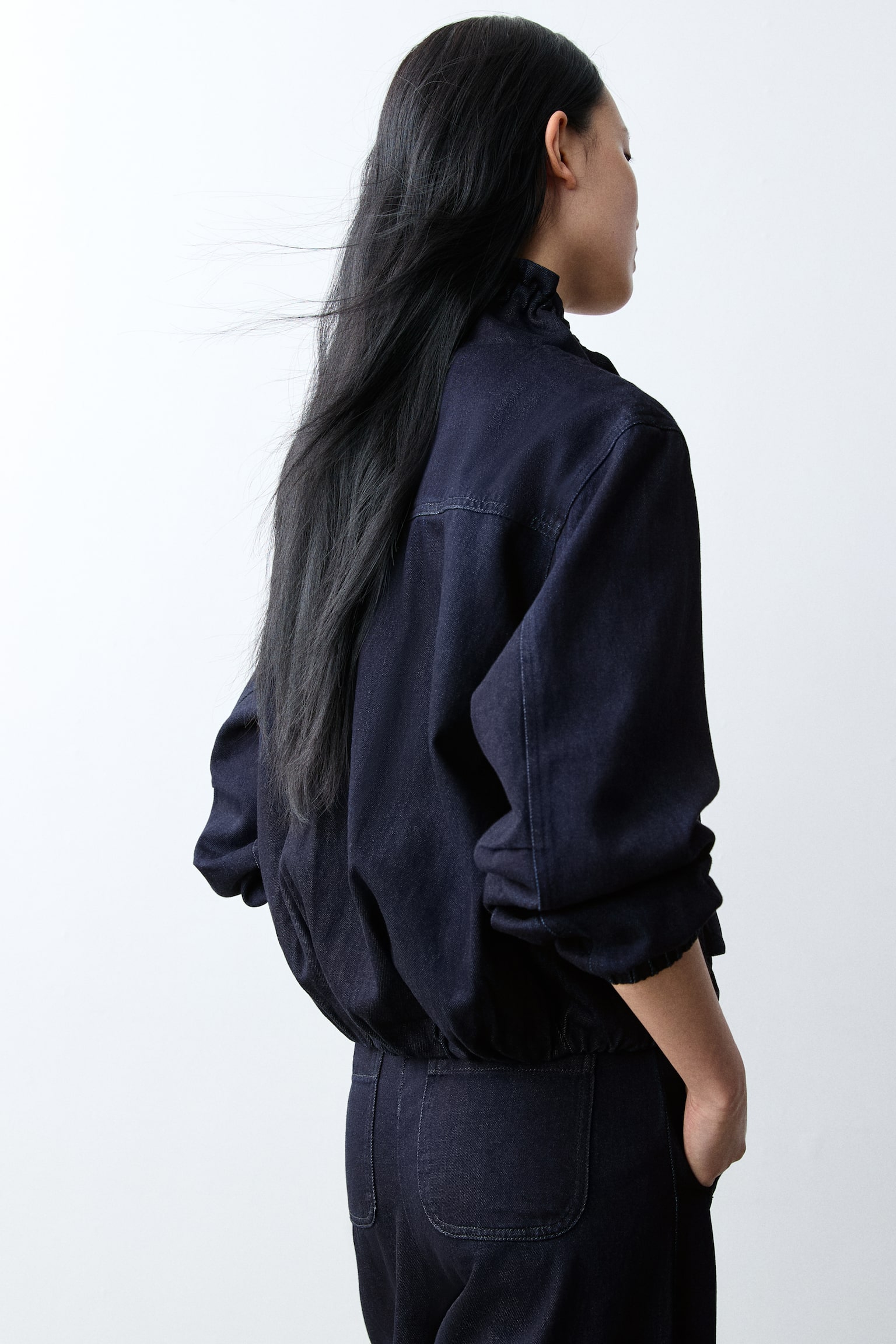 Barrel-leg denim trousers - 5