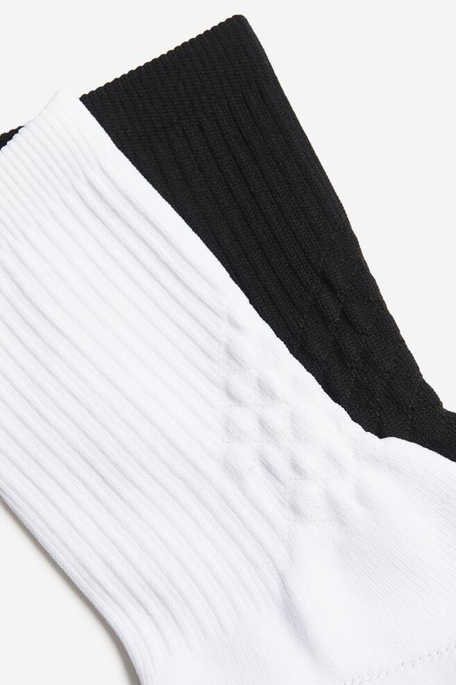 2-pack DryMove™ Sports socks - White/Black/Dark green - 3