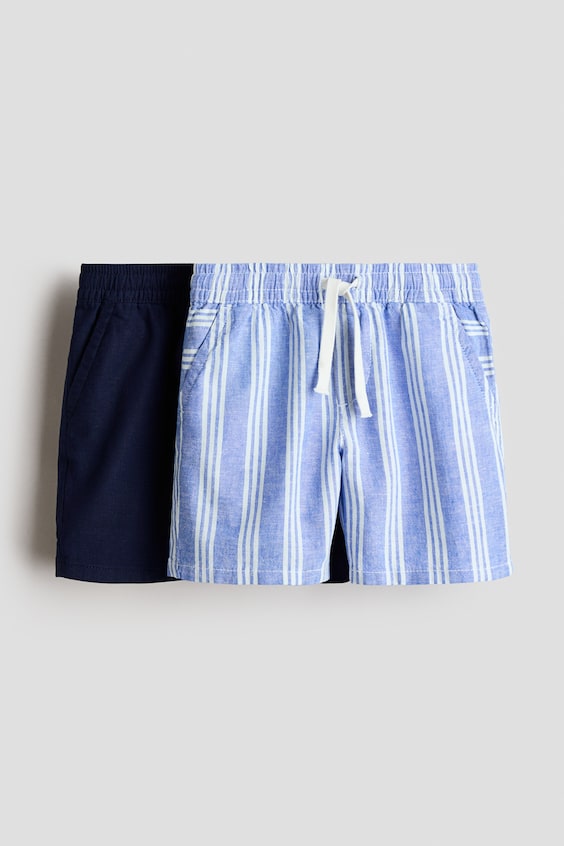 Детские шорты H&M 2-Pack Linen-Blend Shorts