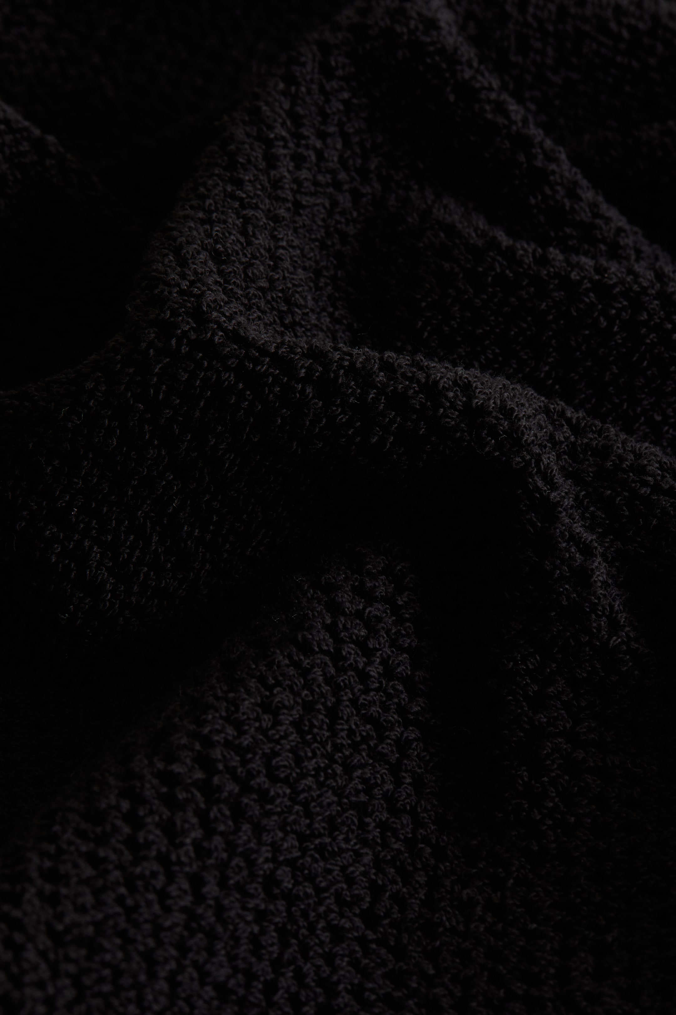 Rata Loop Black 2-pack cotton terry guest towels at H&M Home | H&M IN