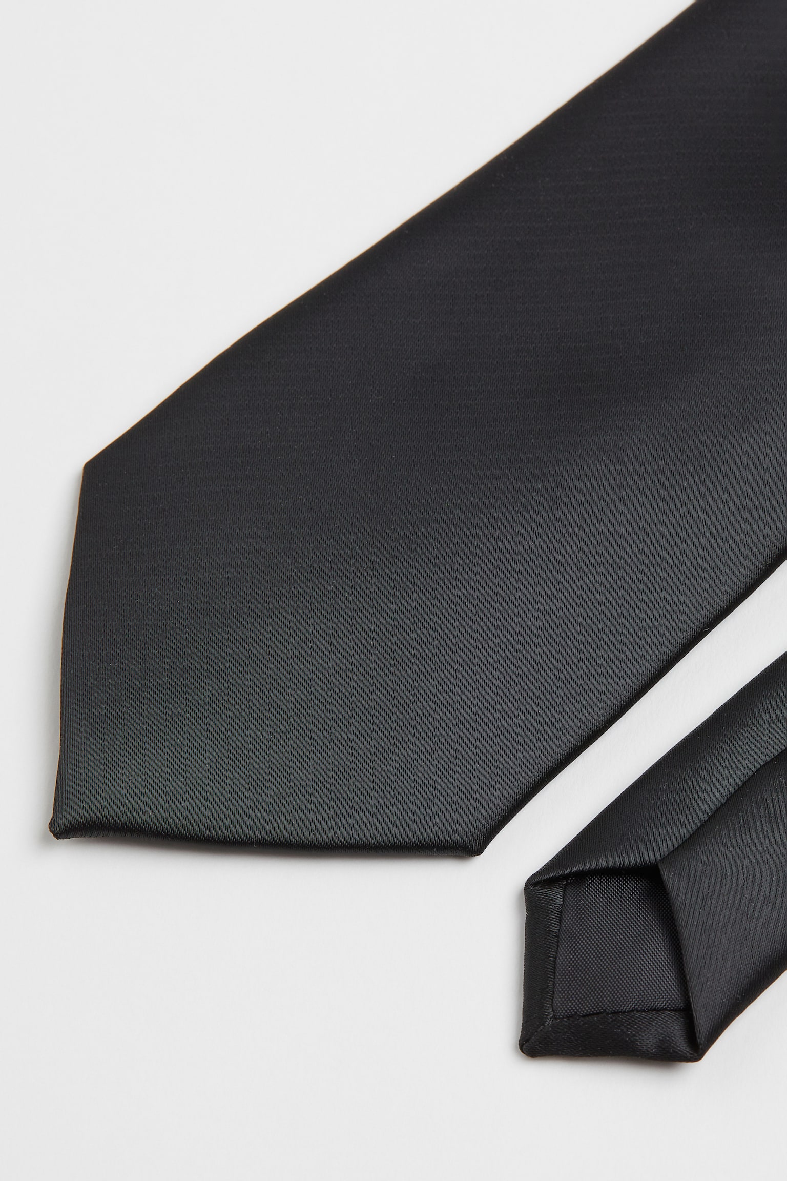 Satin tie - Black - 2