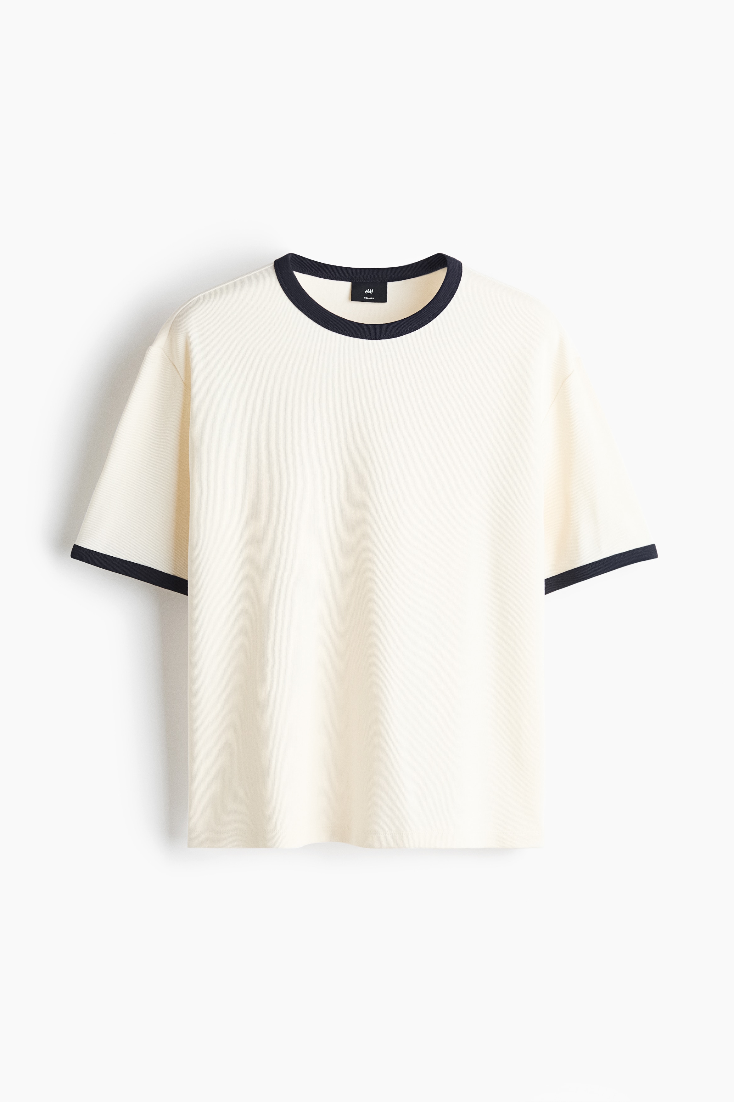 Áo thun cotton gân nổi Relaxed Fit