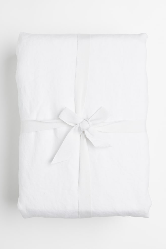 Linen single duvet cover set - White/Light grey/Grey/Greige/dc/dc/dc/dc/dc/dc - 4