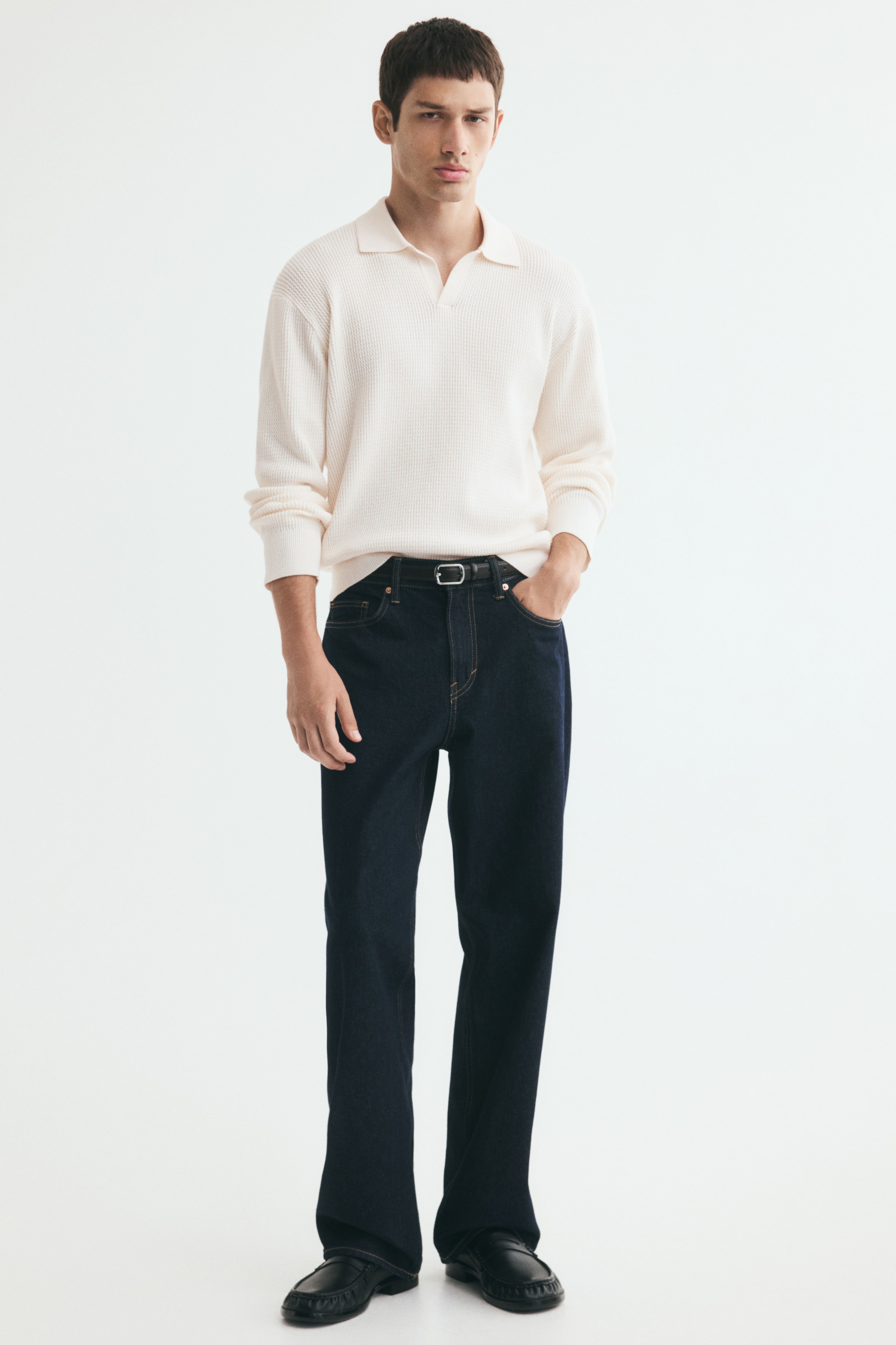 Relaxed-Fit Knit Polo Shirt