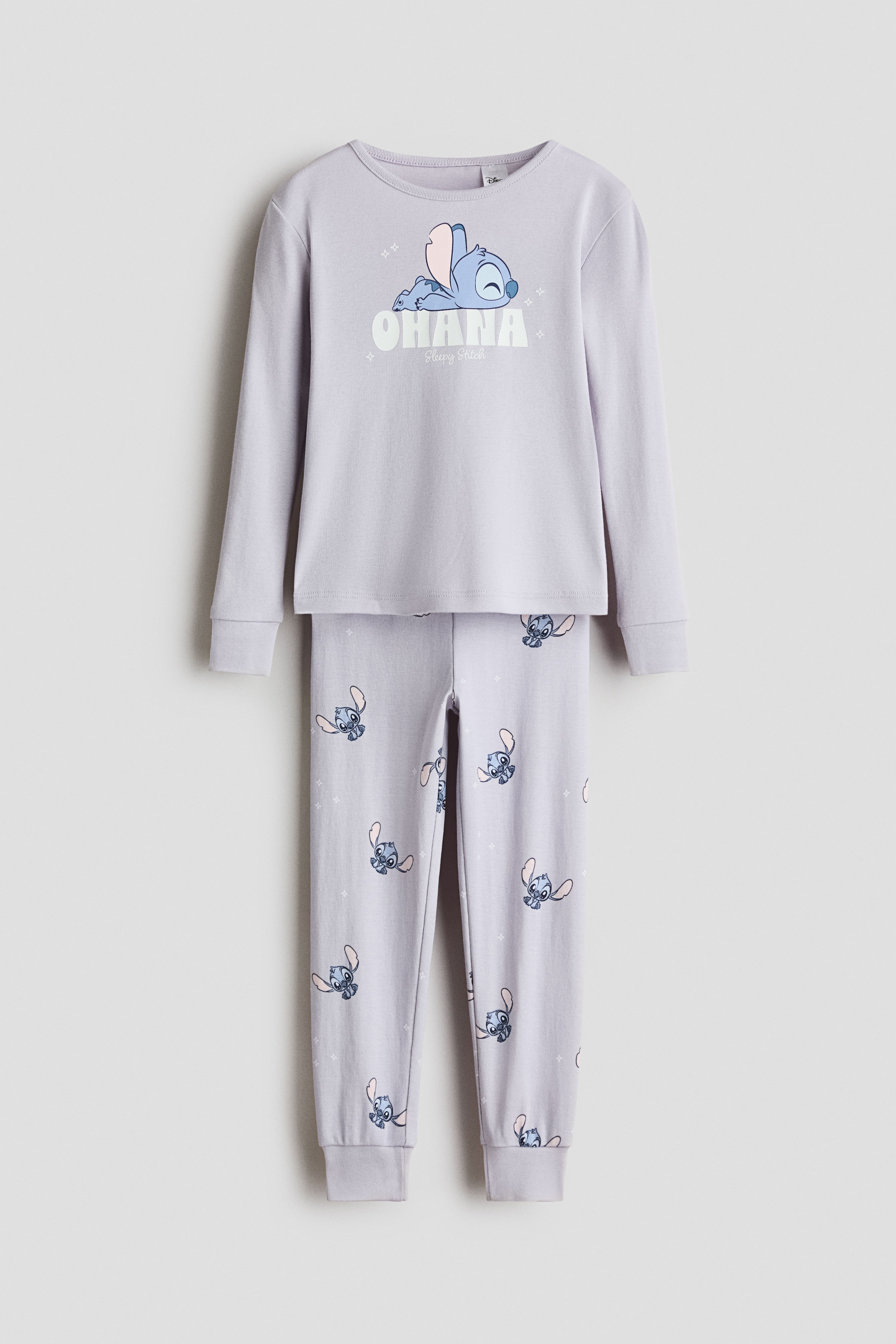 Snug-Fit Printed Cotton Pajamas