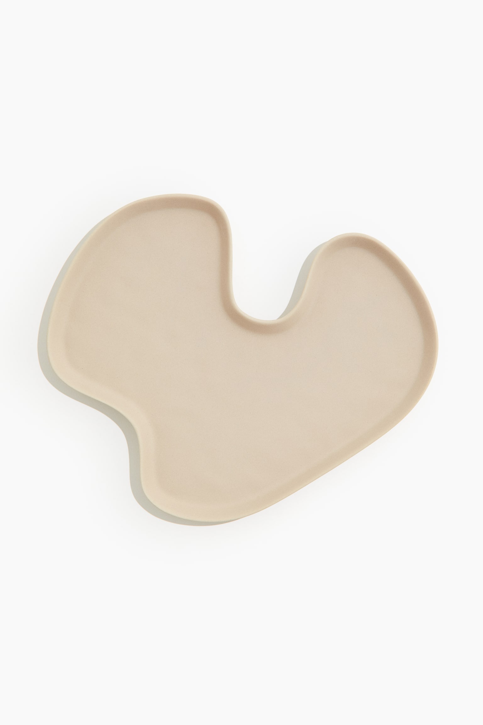 Stoneware tray - Light beige/White - 1