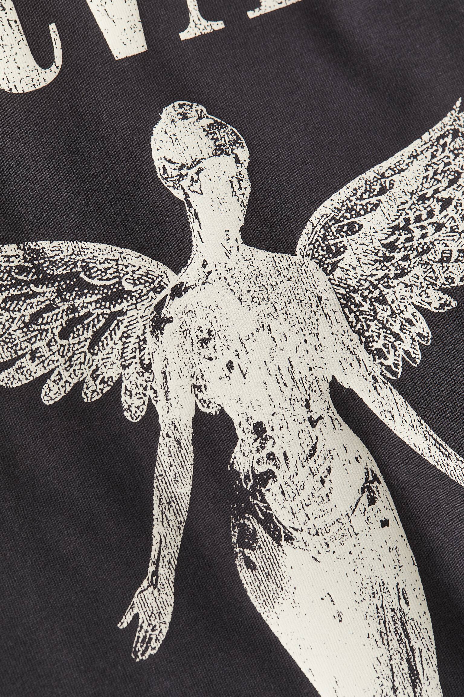 Áo thun dài in hình - Màu xám đậm/Nirvana/Màu trắng/Kansas - 2