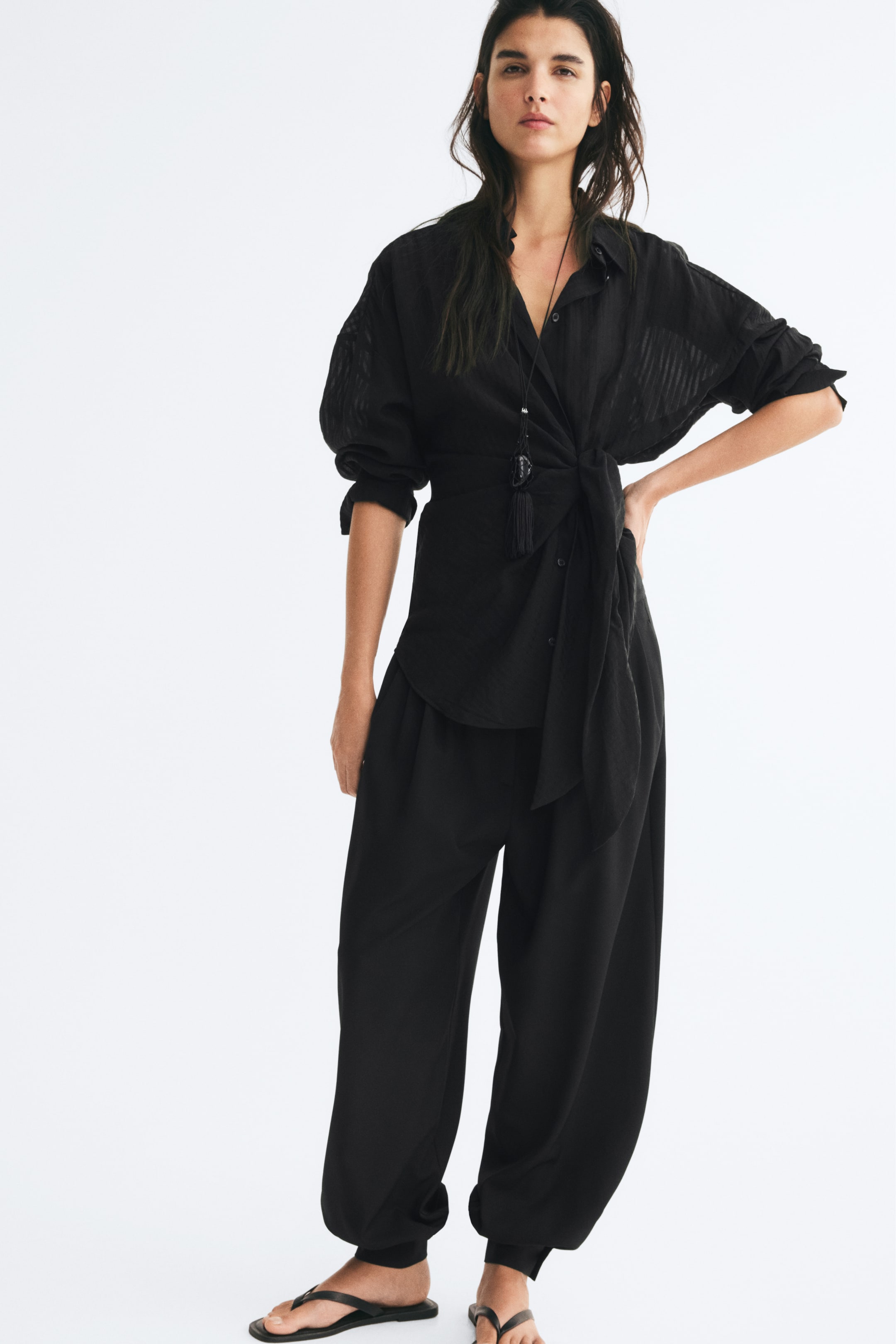 Tie-Detail Shirt