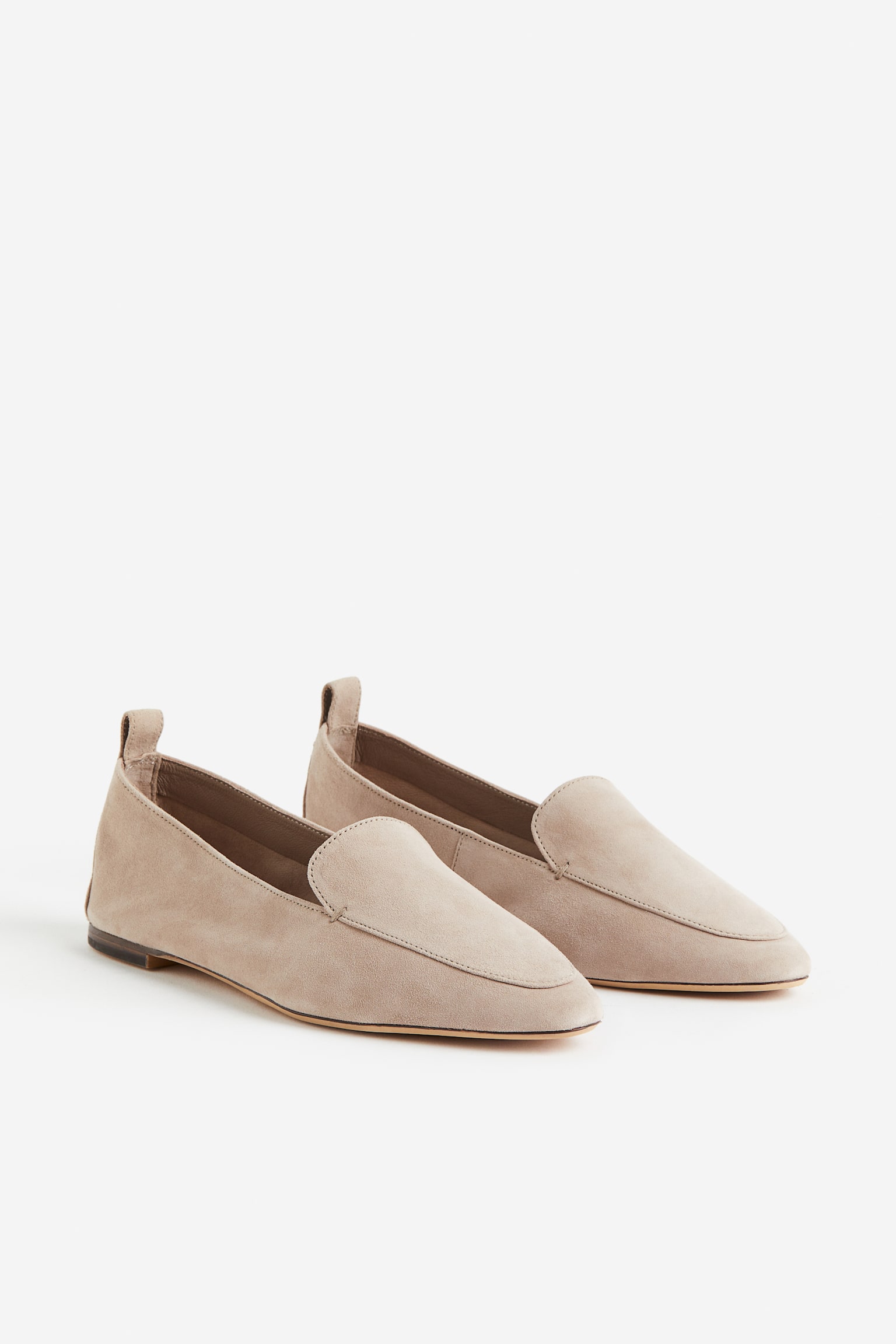 Suede Loafers - Light beige/Black - 3