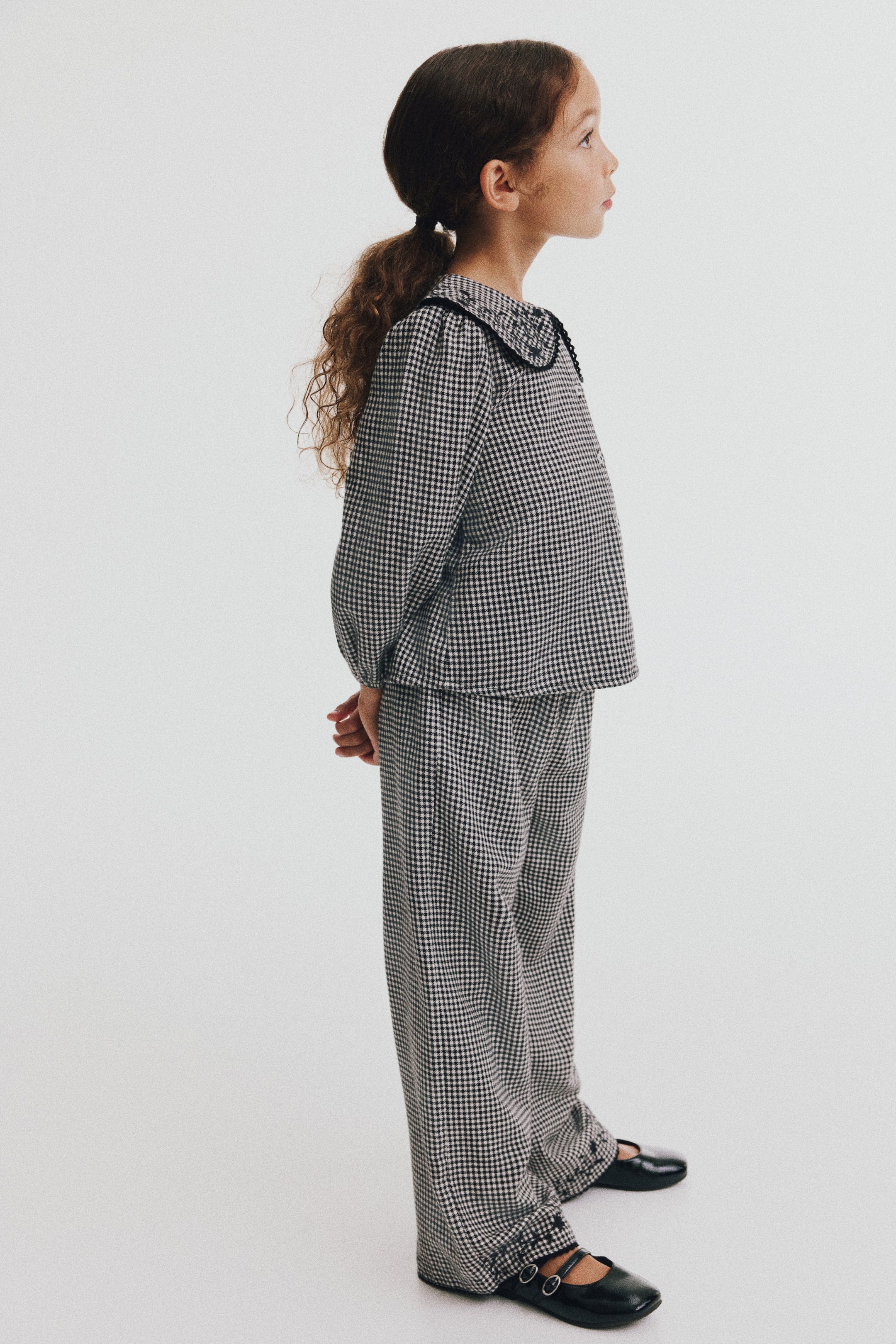 Embroidered-Detail Cotton Pants