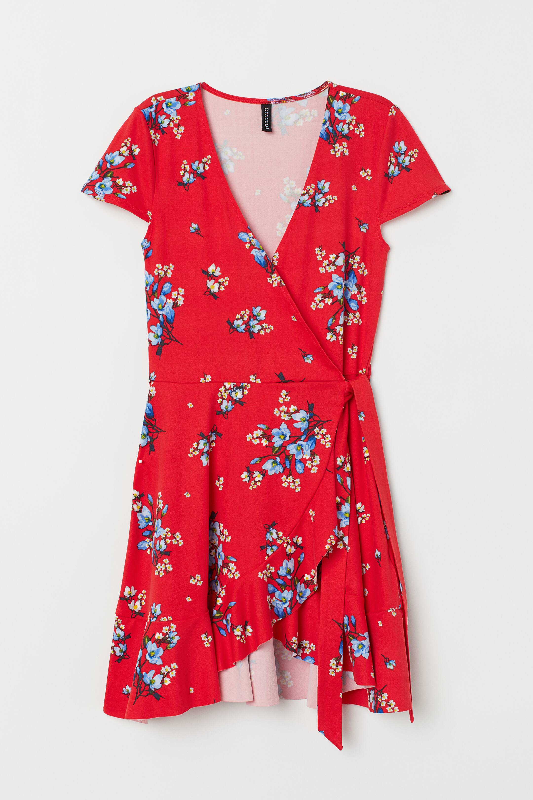 Robe portefeuille volantée