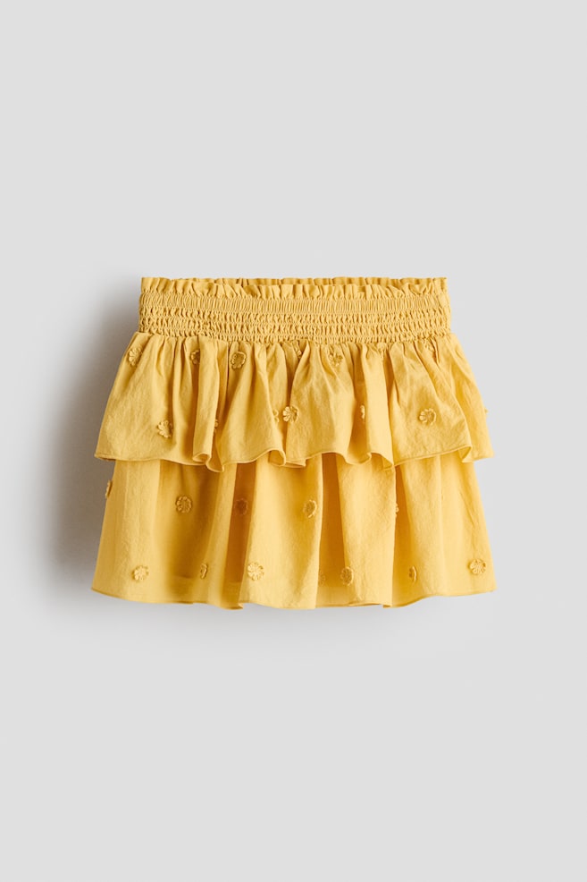 Tiered skirt - Yellow/Light pink/White/Blue striped - 1