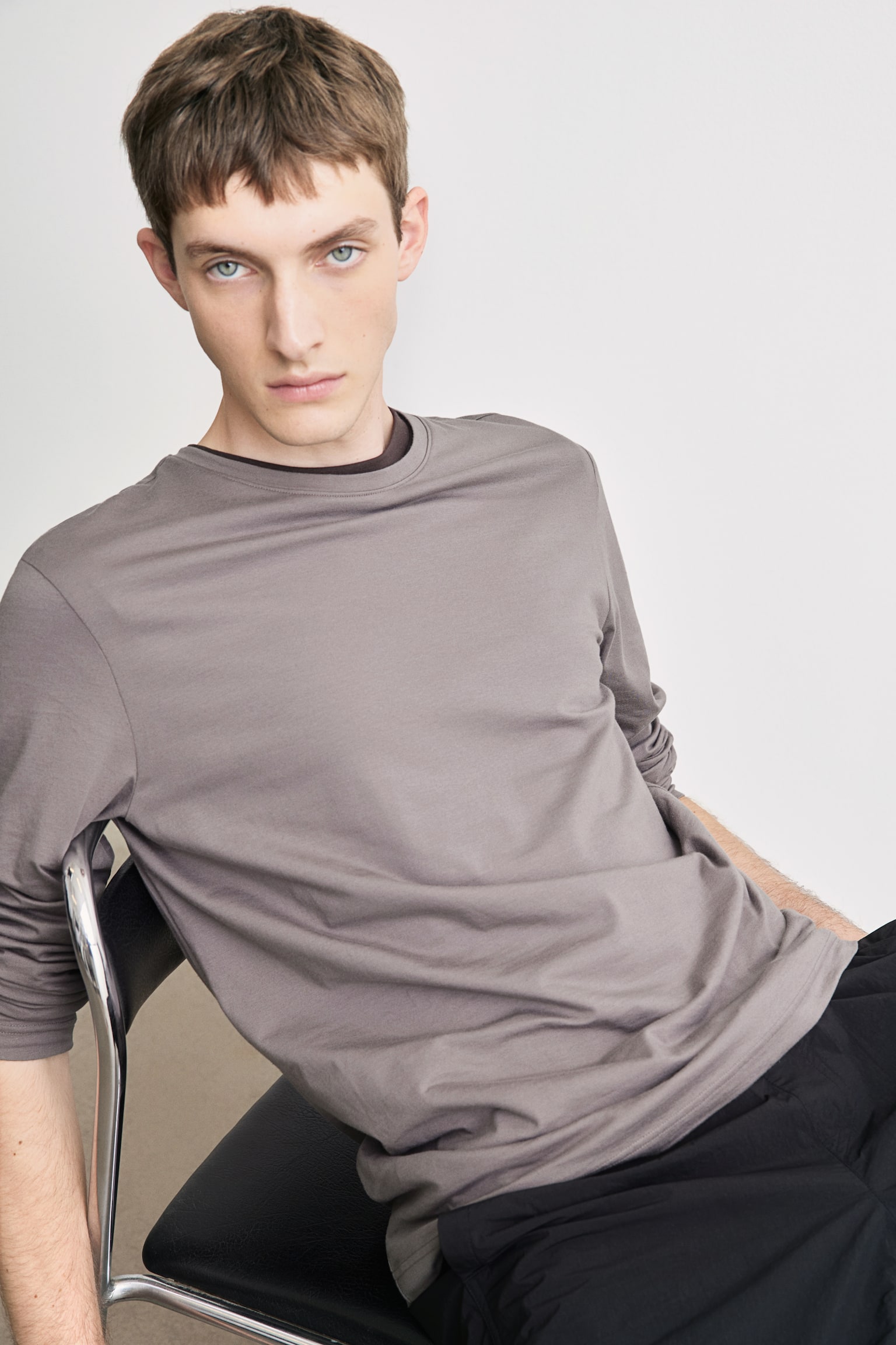 Slim Fit Jersey top - Dark grey/White/Black/Navy blue - 3