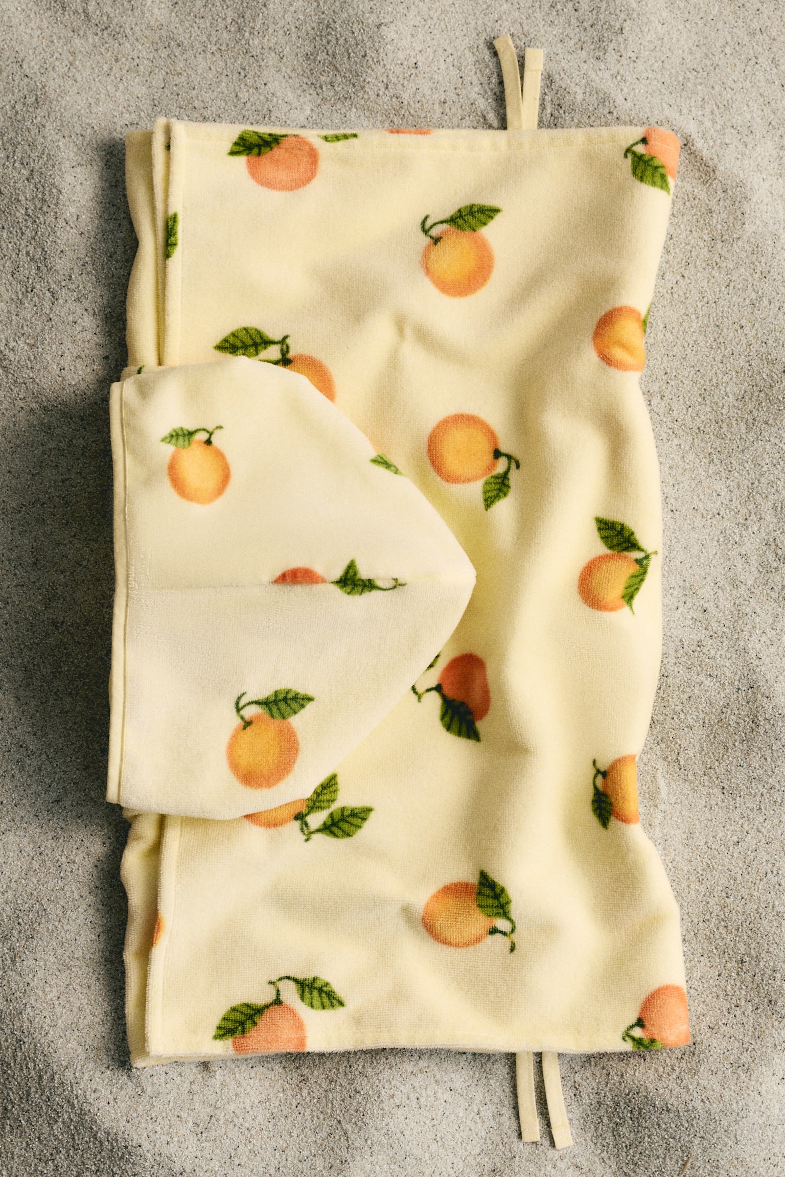 Cape de bain - Jaune clair/oranges/Crème/poissons - 2