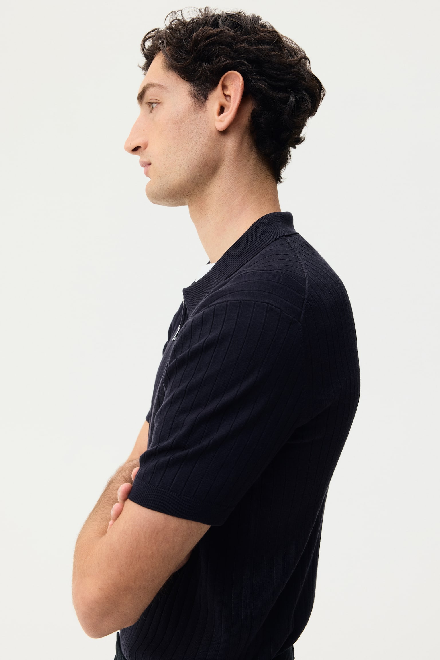 Playera polo Slim Fit - Azul oscuro/Gris/Crema - 6