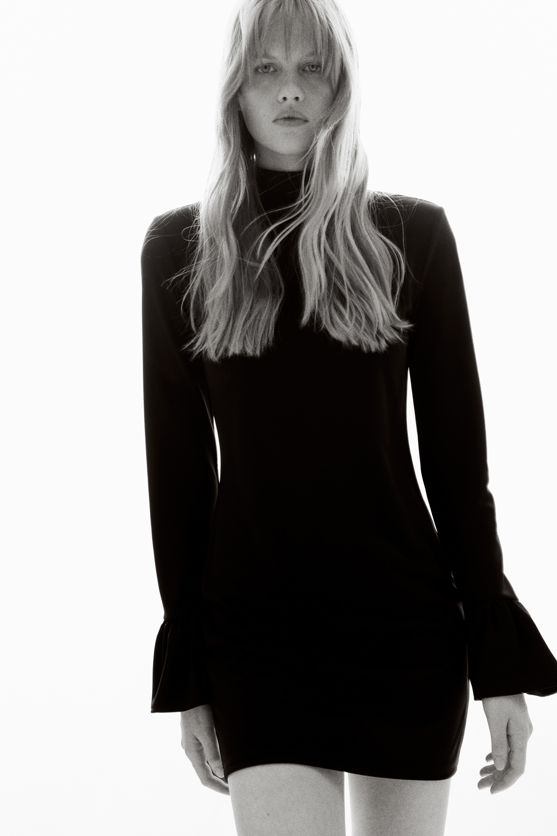 Glittery shoulder-pad dress