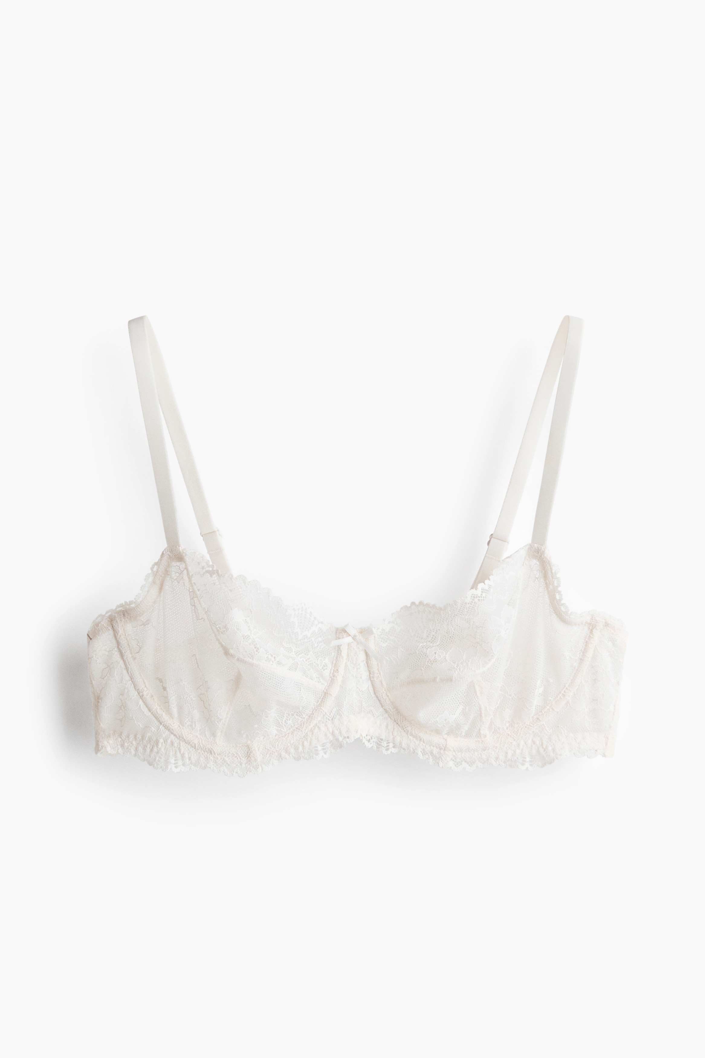 Underwired lace bra - White